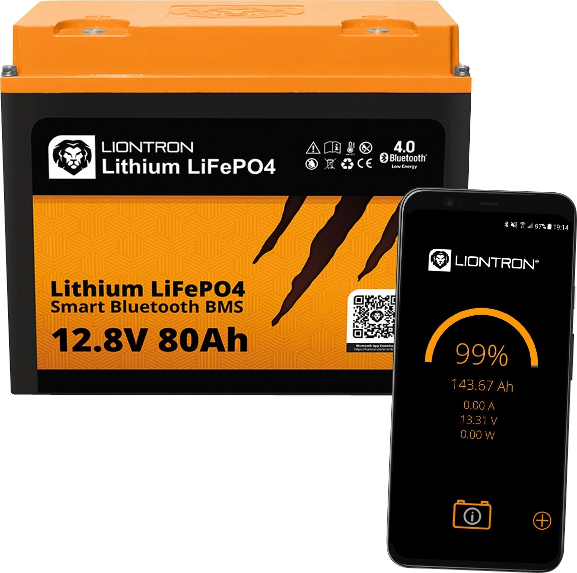 LIONTRON LiFePO4 LX Smart BMS Akku 12,8 V Bluetooth 80 Ah