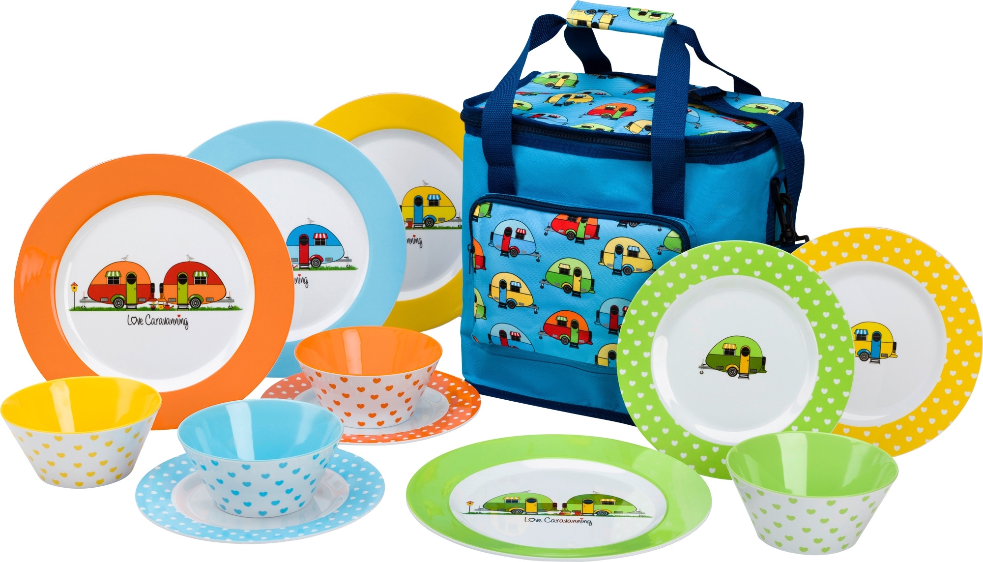 Flamefield Love Caravanning Set Geschirrset 13-teilig