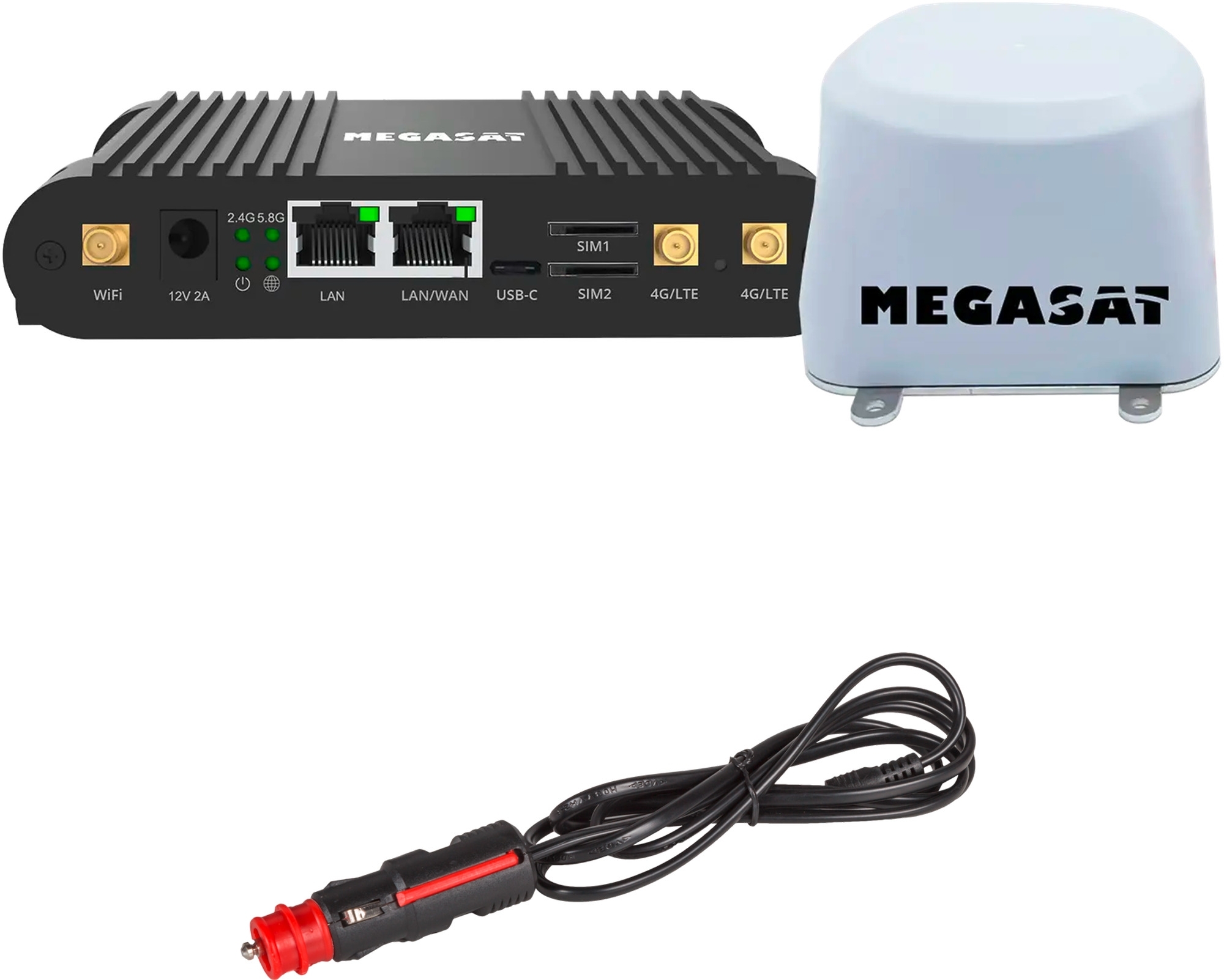 Megasat LTE-Wifi-System Camper Connected 5G Ready bestehend aus Außenantenne und Router
