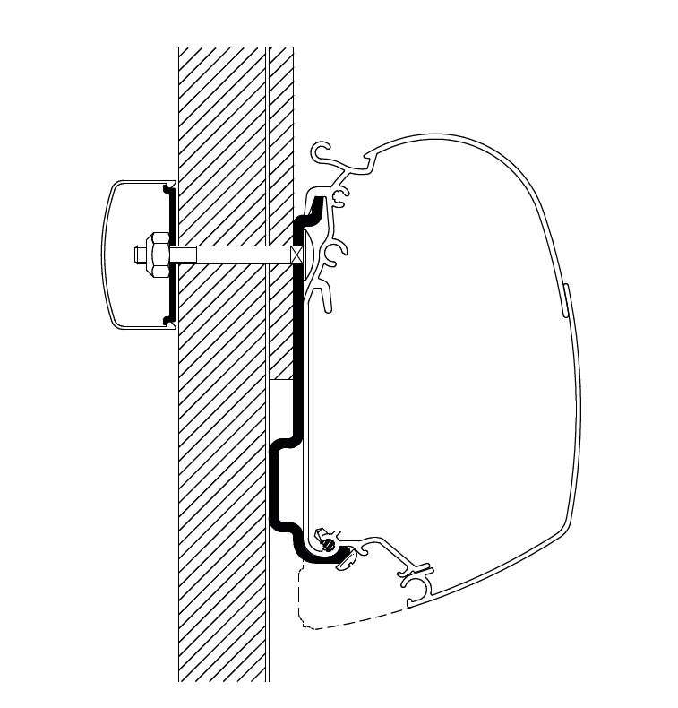 Thule Markisenadapter Challenger Eden und Chausson Allegro ab 2010 Set