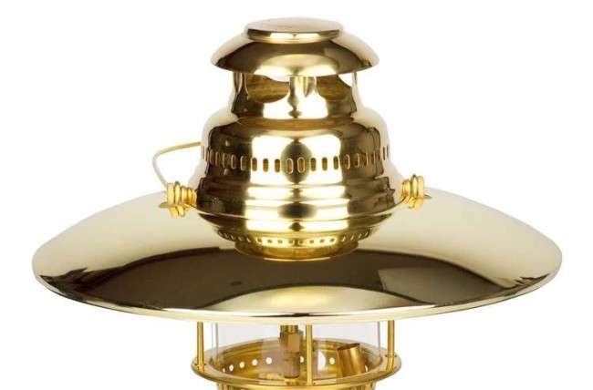 Petromax Reflektorschirm vergoldet für Petromax Lampe HK350/HK500