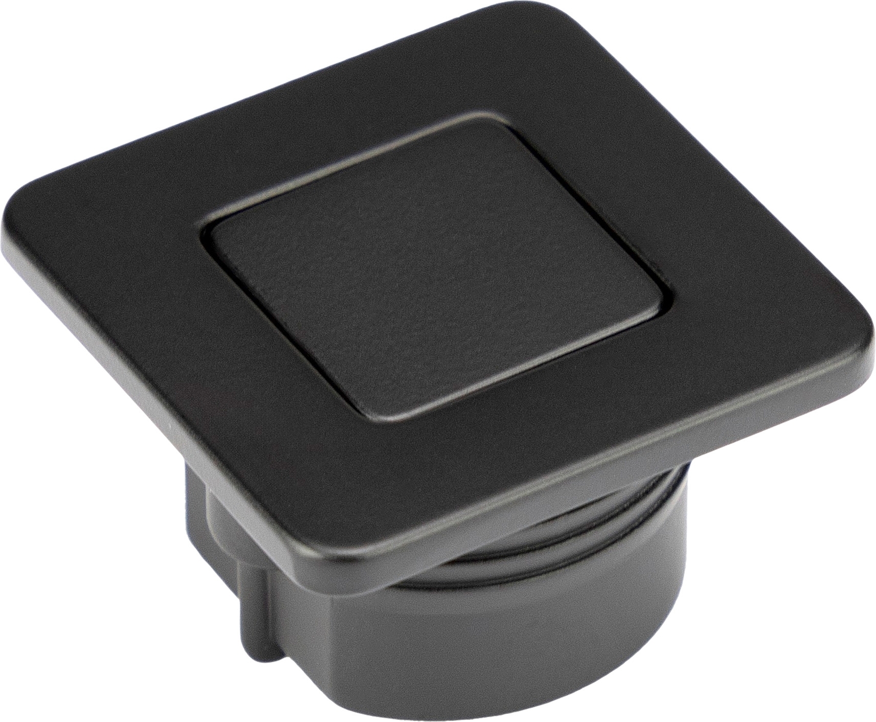 Confurn Push Lock + Push In Schloss Druckknopf mit Rosette schwarz