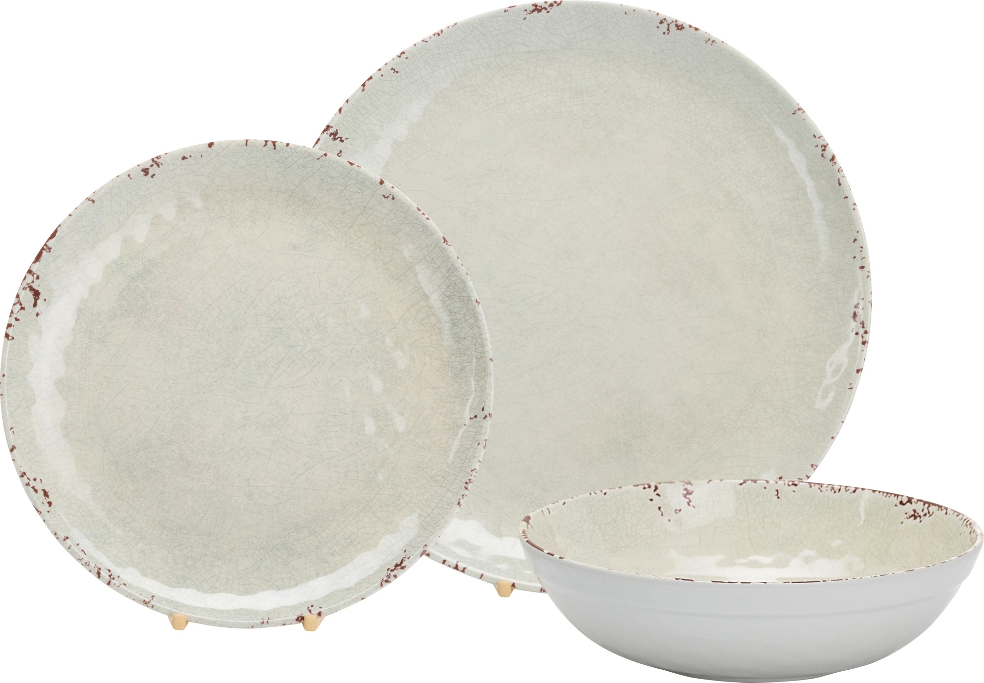 Flamefield Rustic Pearl Set Geschirrset 12-teilig