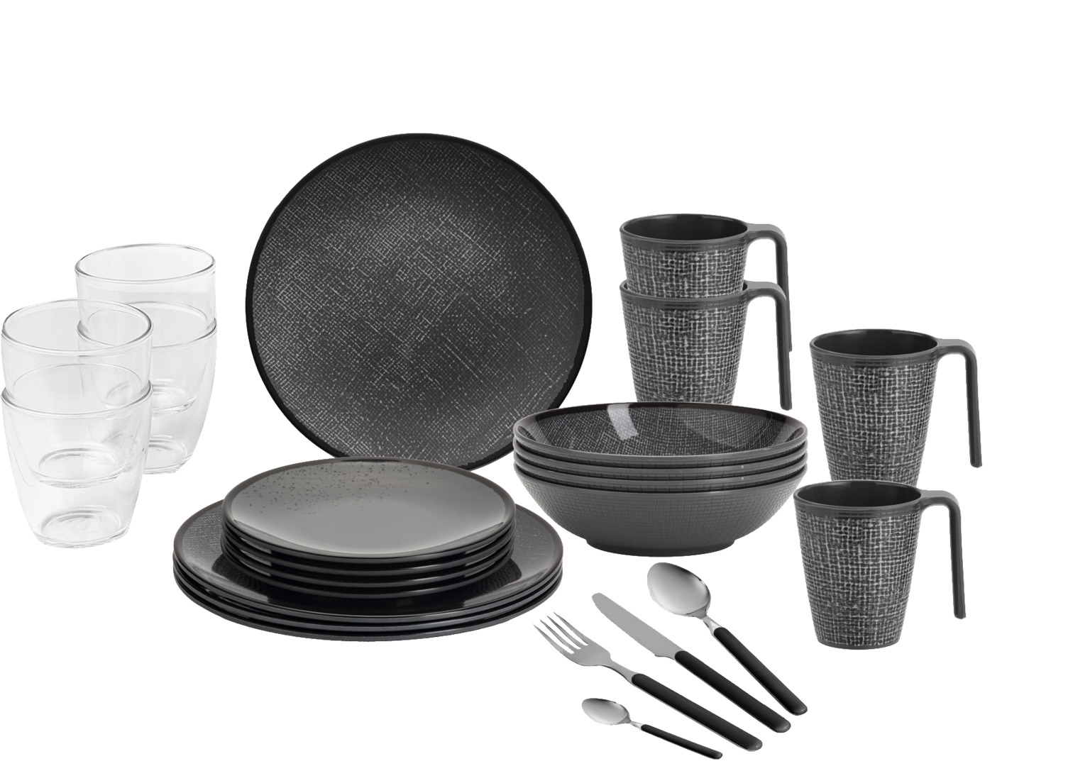 Brunner All Inclusive Geschirr-Set 36-tlg. cottery für 4 Personen