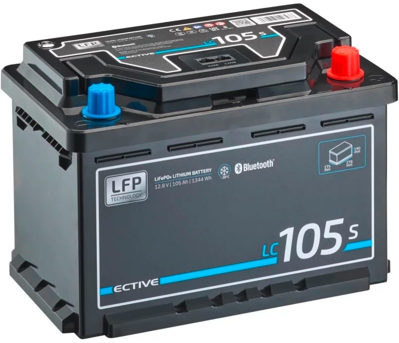 Ective LC 105s LT LiFePO4 Lithium Versorgungsbatterie 105 Ah
