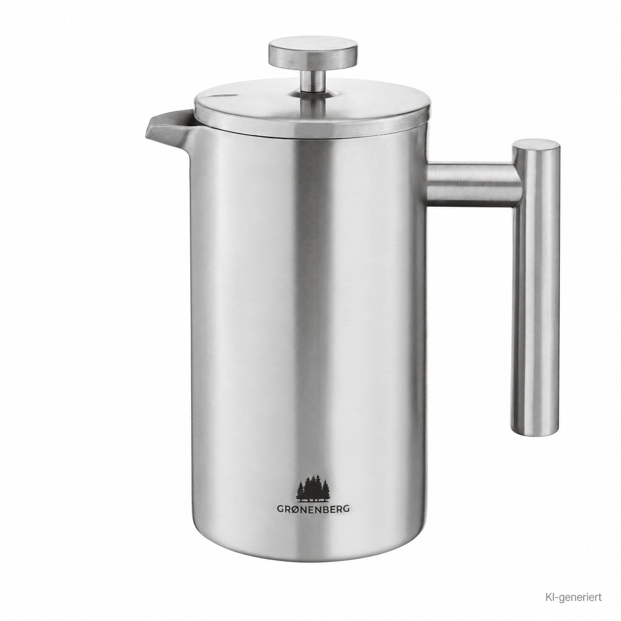 Groenenberg French Press Kaffeezubereiter Edelstahl mit 3 Ersatzfiltern 600 ml