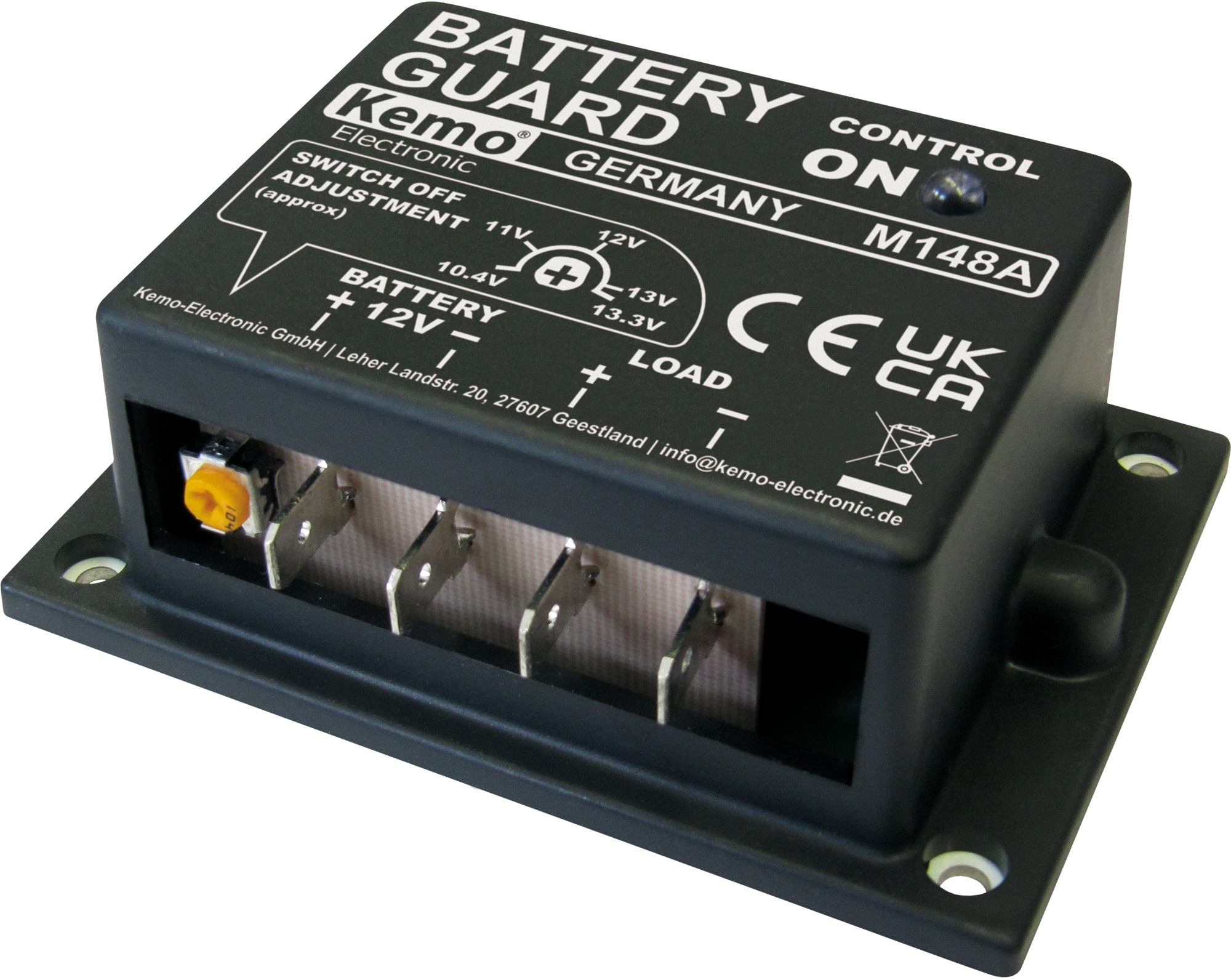 Kemo M148A Batteriewächter 12 V einstellbare Abschaltspannung