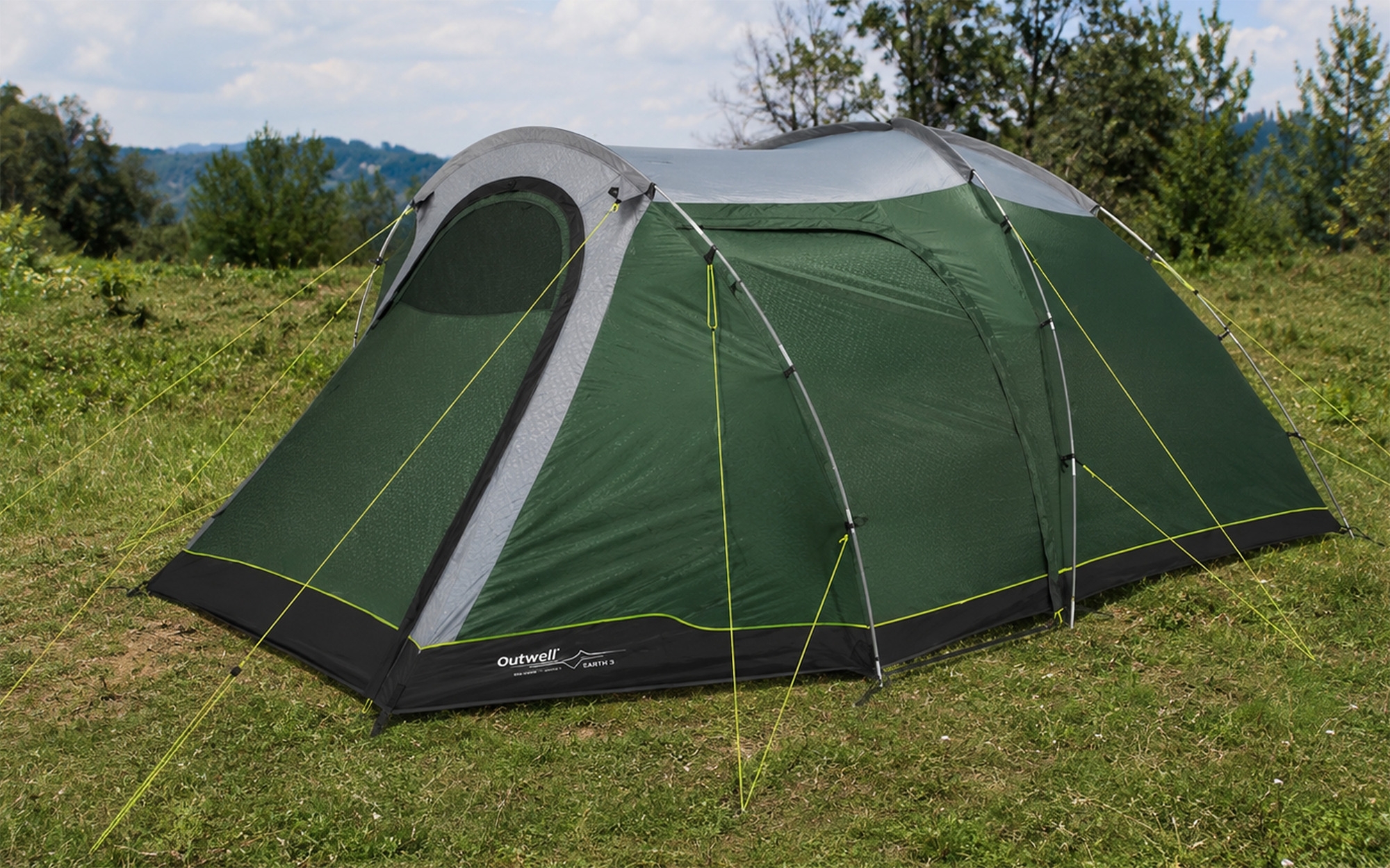 Outwell Cloud 5 Plus Kuppelzelt für 5 Personen dunkelgrün