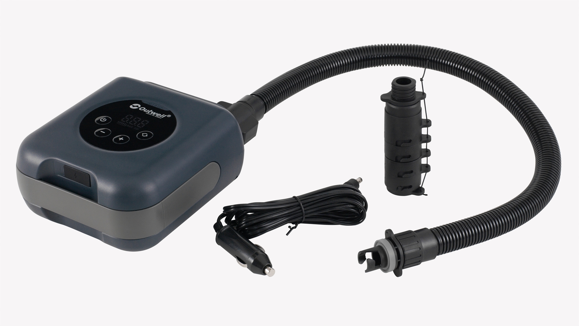Outwell Hochdruck Zeltpumpe Tempest  akkubetrieben, wiederaufladbar und einstellbar bis 20 PSI