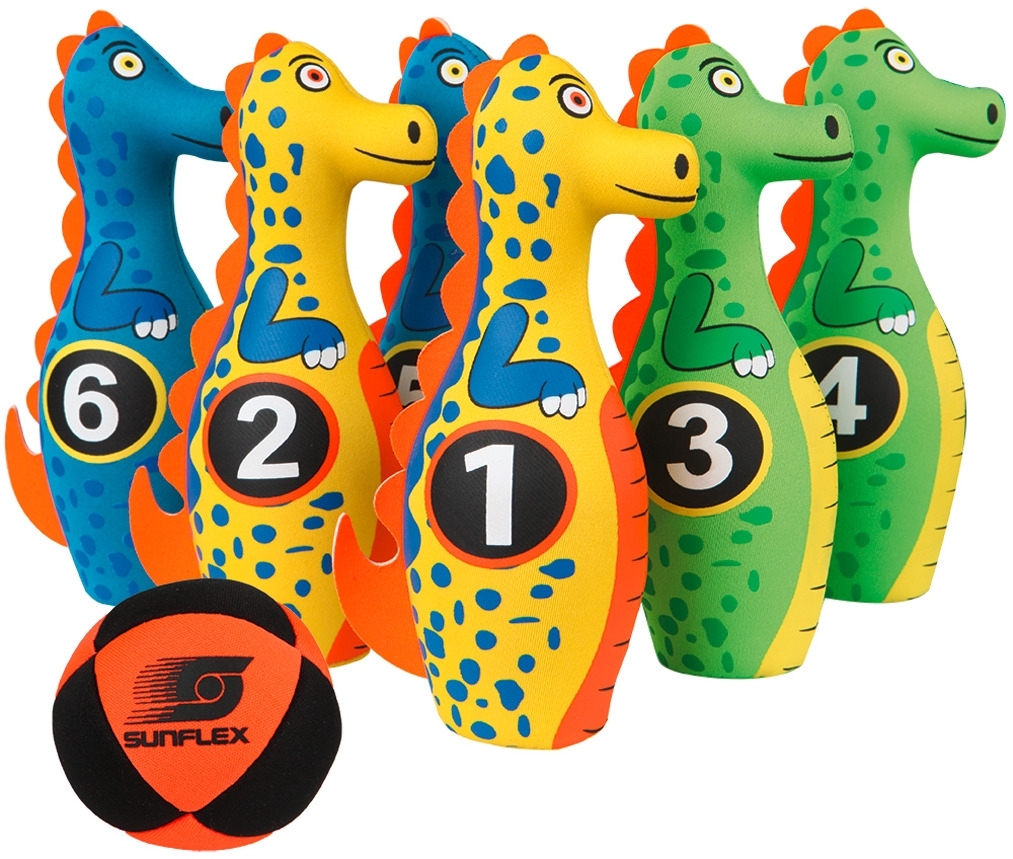 sunflex sport Kegelset Dino 7 teilig mit Aufbewahrungstasche