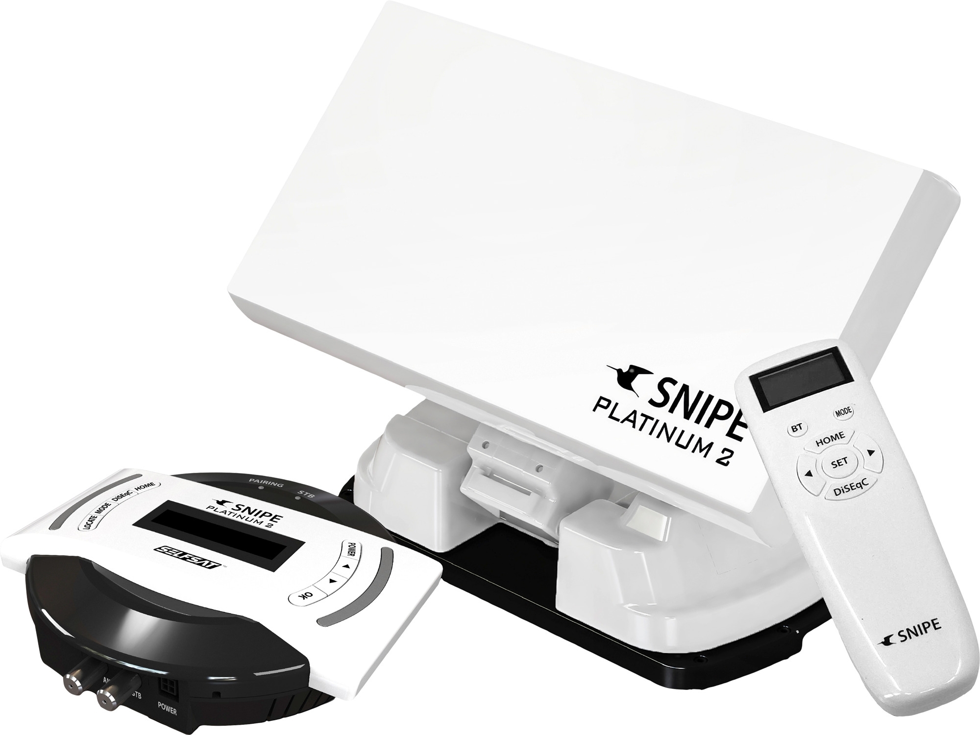 Selfsat Vollautomatische Sat-Flachantenne SNIPE Platinum 2 mit GPS / Bluetooth / Twin LNB