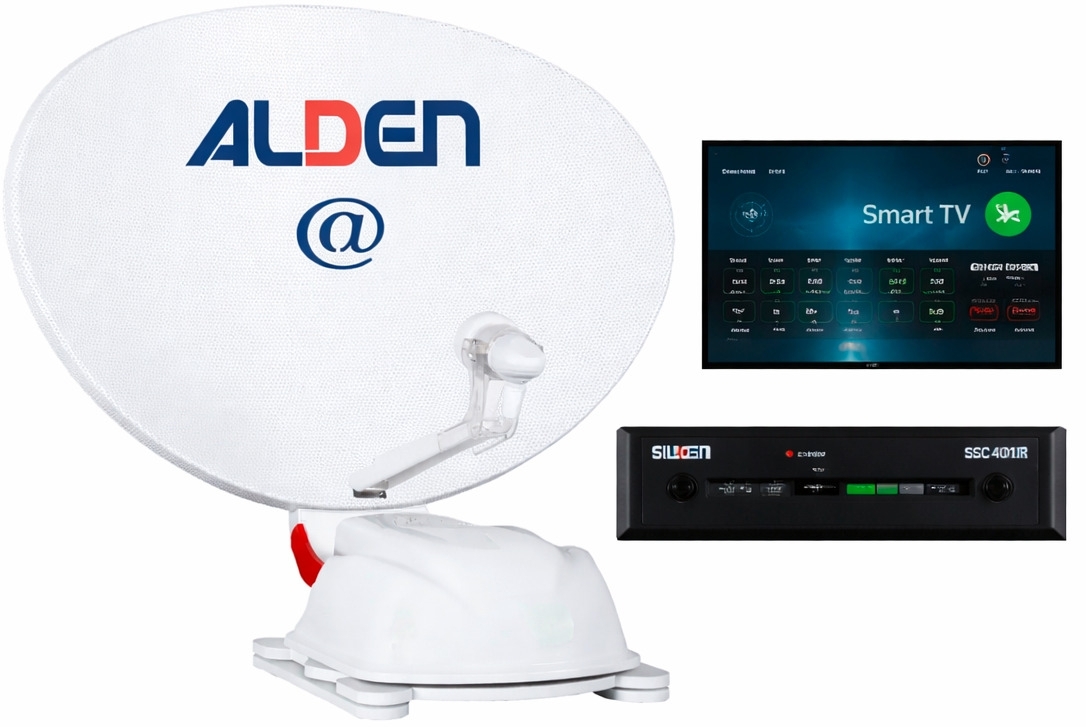 Alden AS2@ 80 Satellitenanlage mit S.S.C. HD-Steuermodul und Smartwide LED-TV inklusive LTE-Dachdurchführung