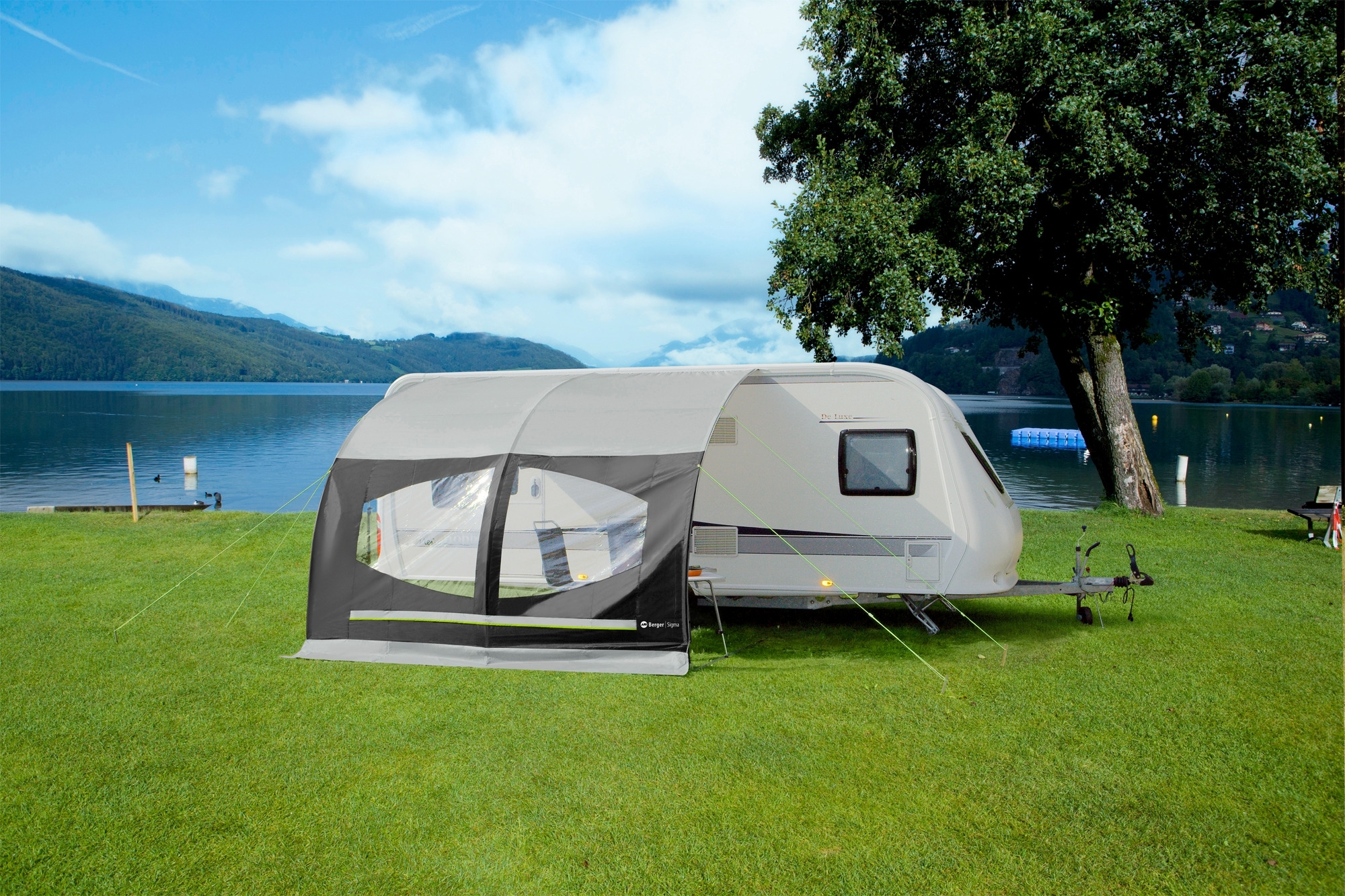 Berger Sigma Sonnenvordach für Wohnwagen, Anbauhöhe 240 - 255 cm