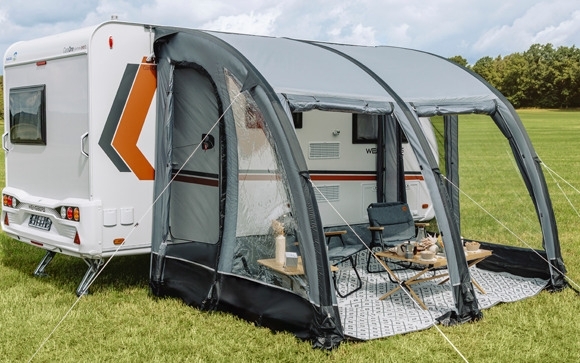 Berger Verona Air 300 Aufblasbares Vorzelt für Wohnwagen, Anbauhöhe 235 - 255 cm