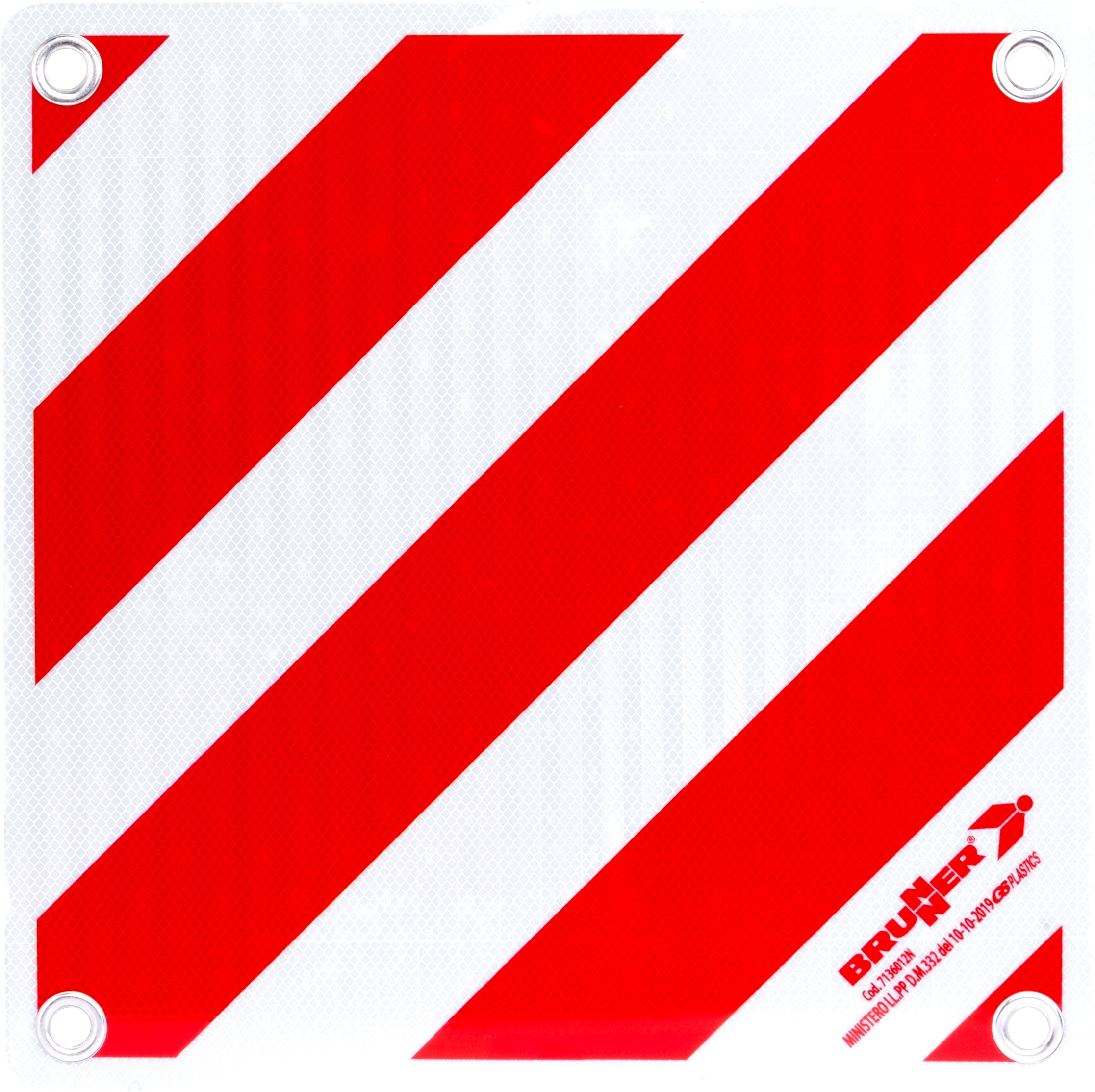 Brunner Zebra Warnschild Aluminium Italien