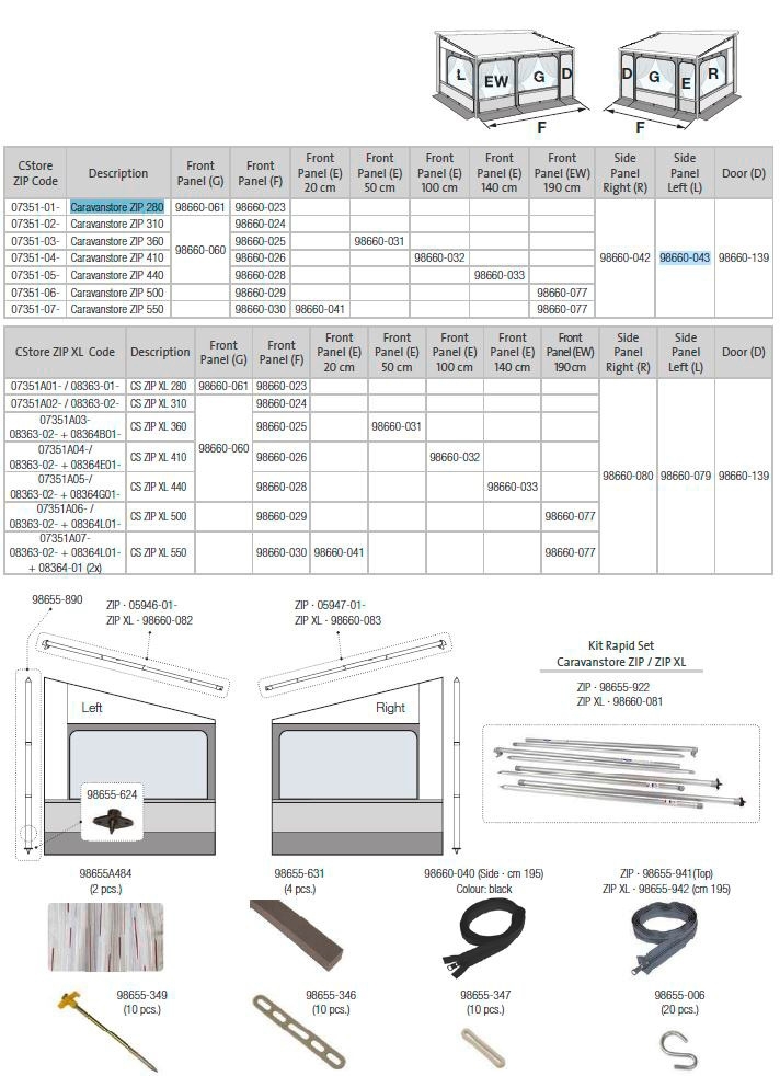 Seitenwand li Pr.CS Zip