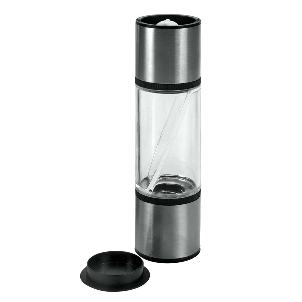 Metaltex Duo Salz- und Gewürzmühle silber / schwarz