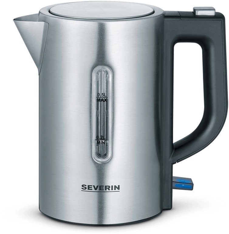 Severin WK 3647 Mini Reise-Wasserkocher 1100 W silber
