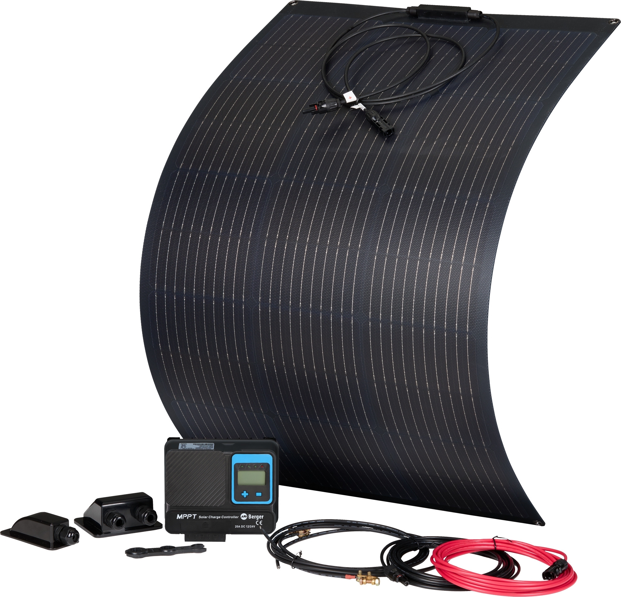 Berger Komplettanlage Deluxe Flex flexibles Solarpanel Set 100 W