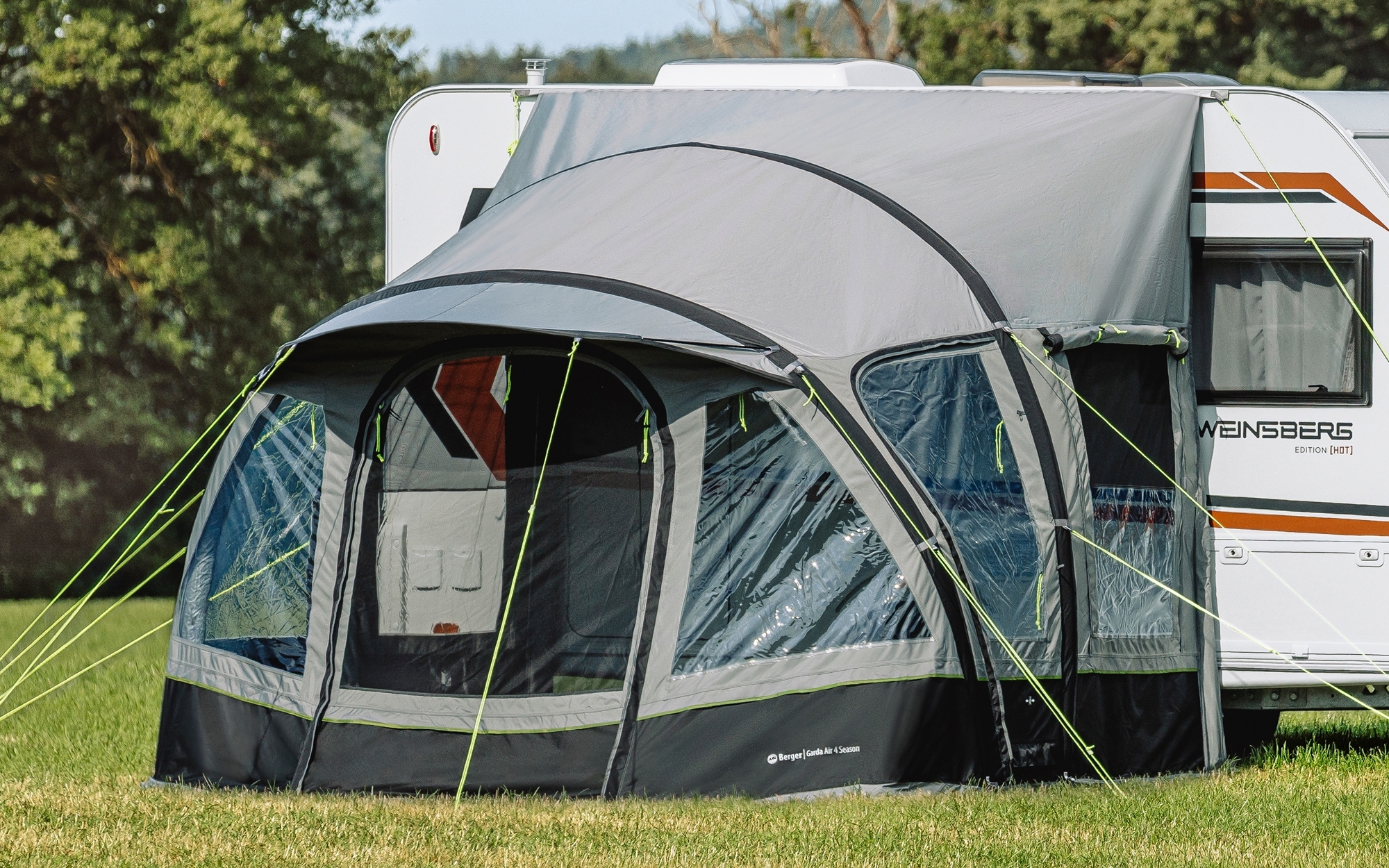 Berger Garda Air 4-Season Aufblasbares Vorzelt für Wohnwagen, Anbauhöhe 235 - 250 cm