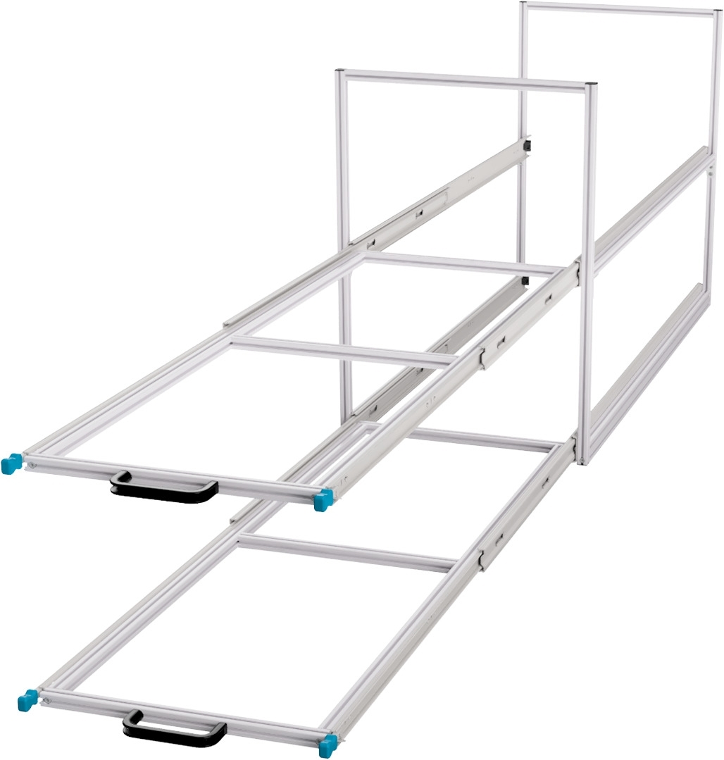 SYS-RACK Kastenwagen Heckauszug mit 120 cm Teleskopvollauszügen