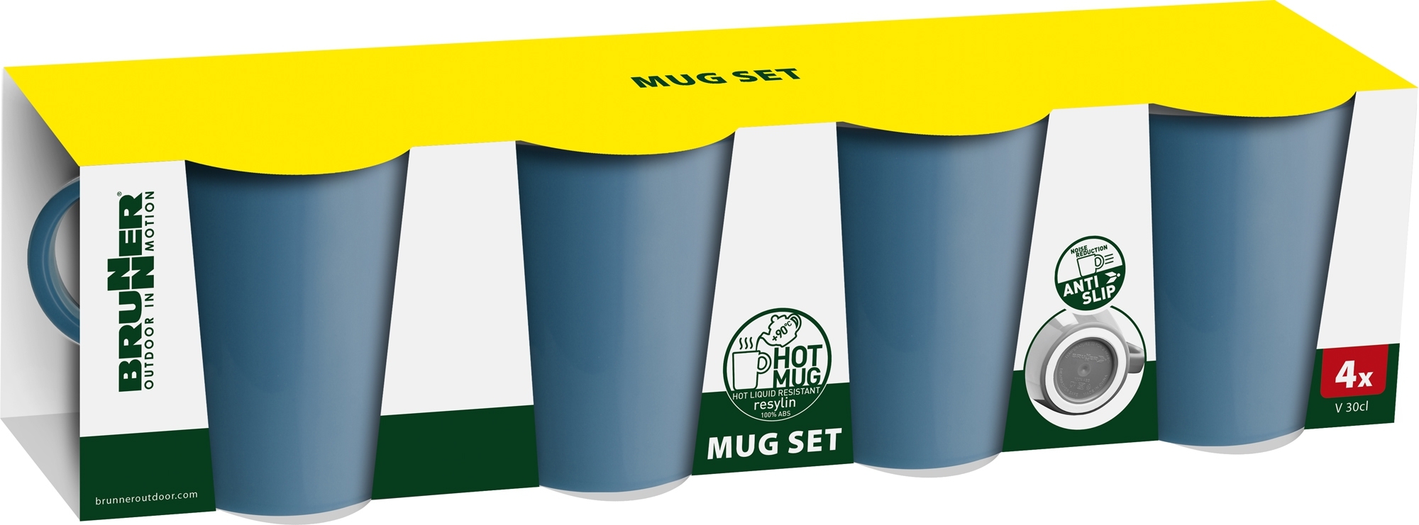 Brunner Mug Henkelbecher Set blau