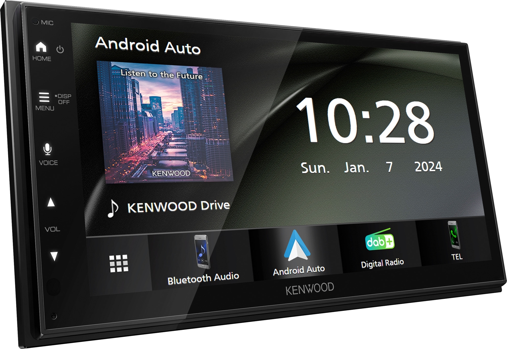 Kenwood DMX553DABS Moniceiver mit CarPlay und Android Auto support / Touchscreen / Digitalradio / Freisprecheinrichtung 6,8 Zoll