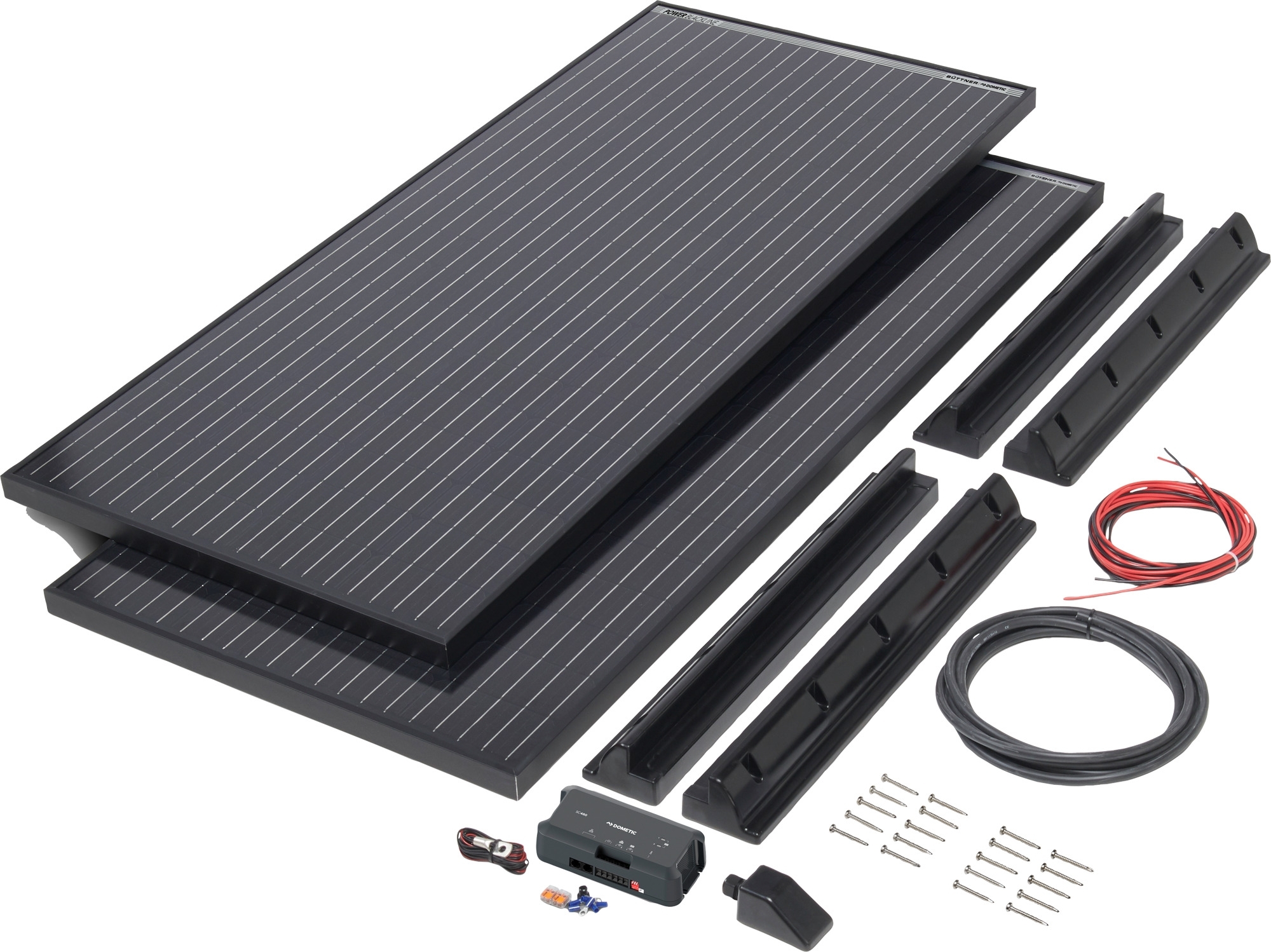 Büttner Elektronik Solar-Komplettanlage Power Blackline Solar Kit