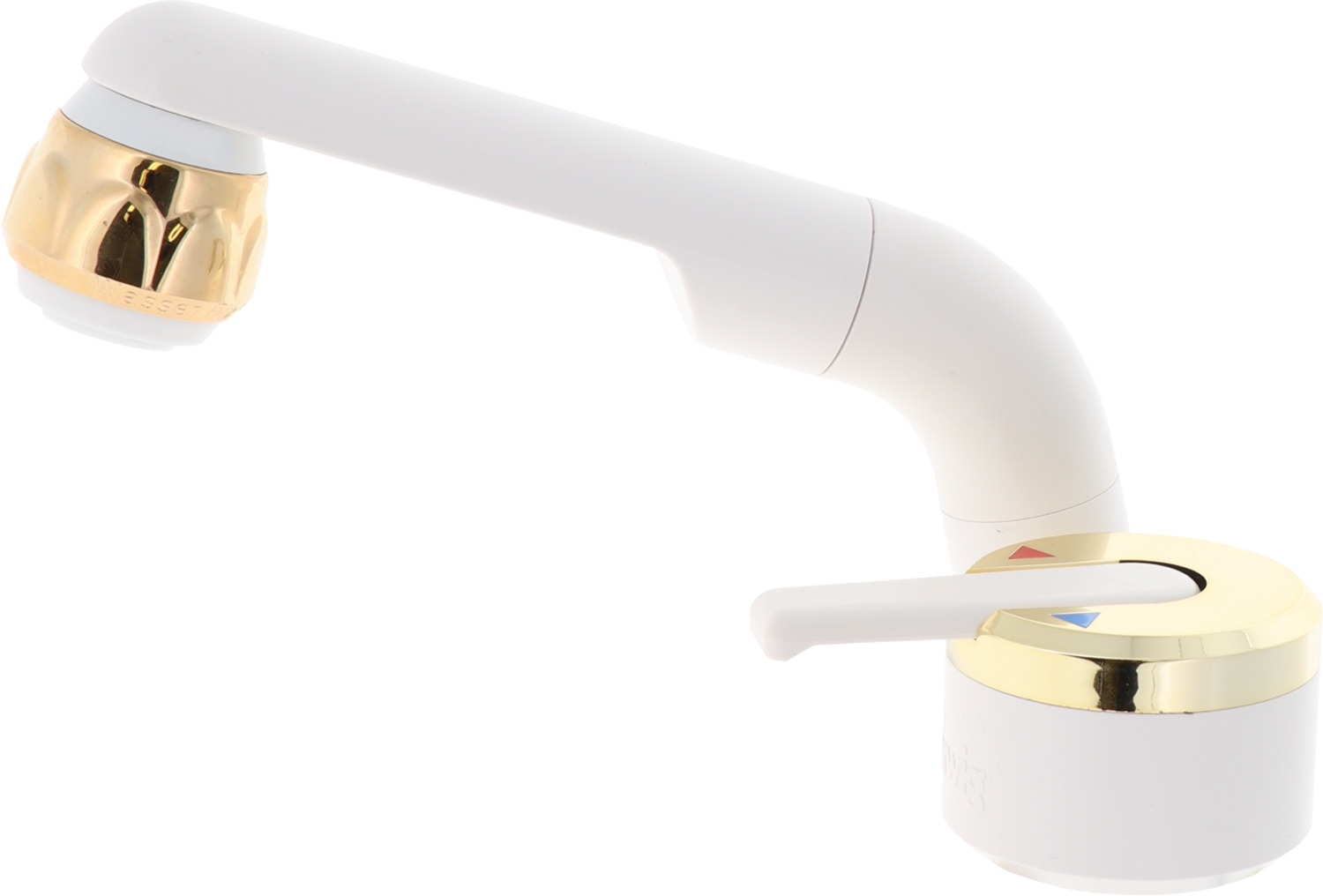 Barwig Perfect Automatik Einhebel-Mischarmatur Wasserhahn 3 bar Schaltautomatik weiß/gold