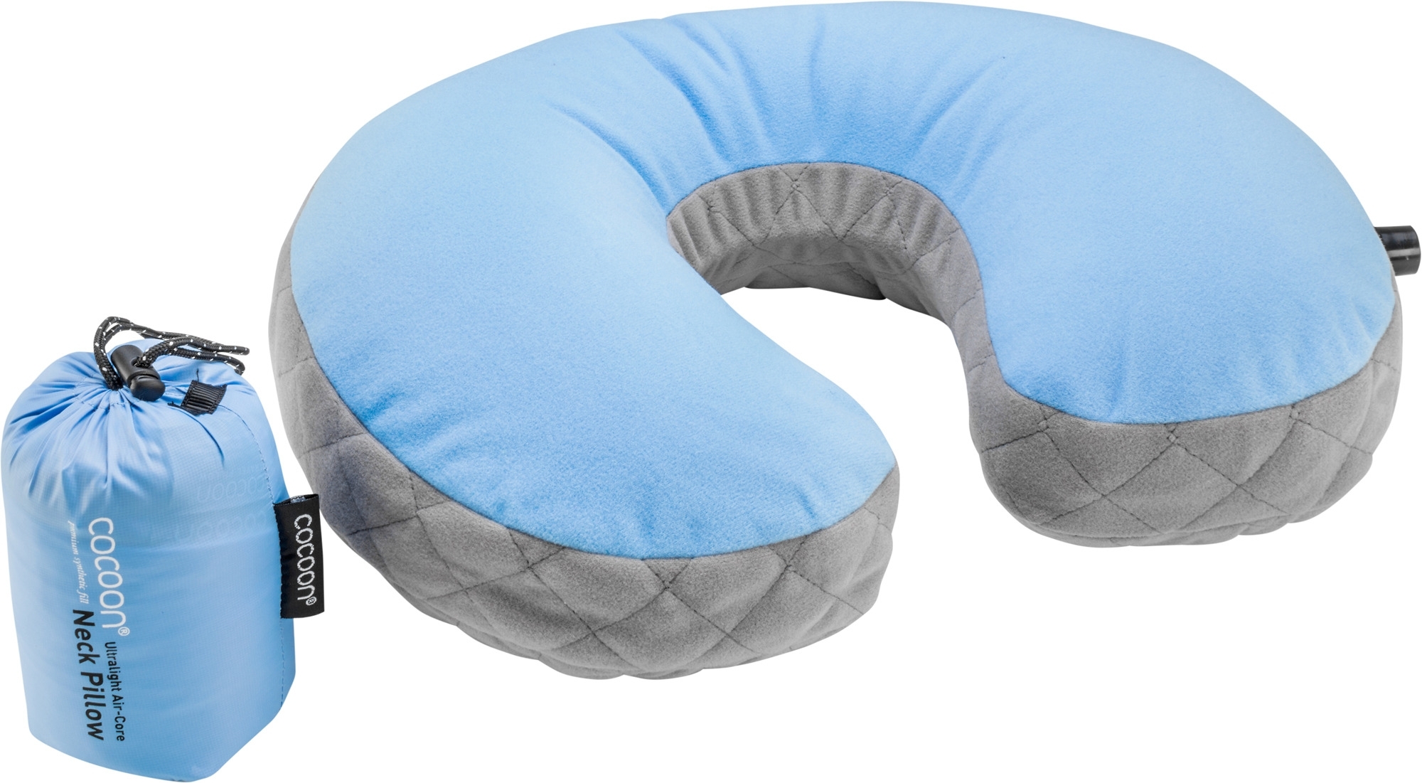 Cocoon Air Core Ultralight Kissen U förmige Nackenstütze blue / grey