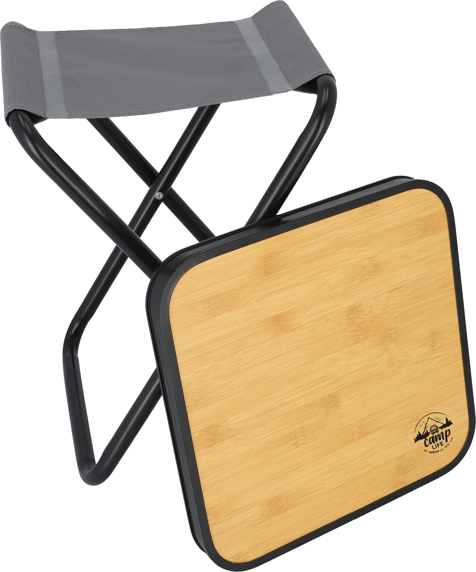 Camplife Cagliari Klapphocker mit Tischplatte 36 x 35 cm