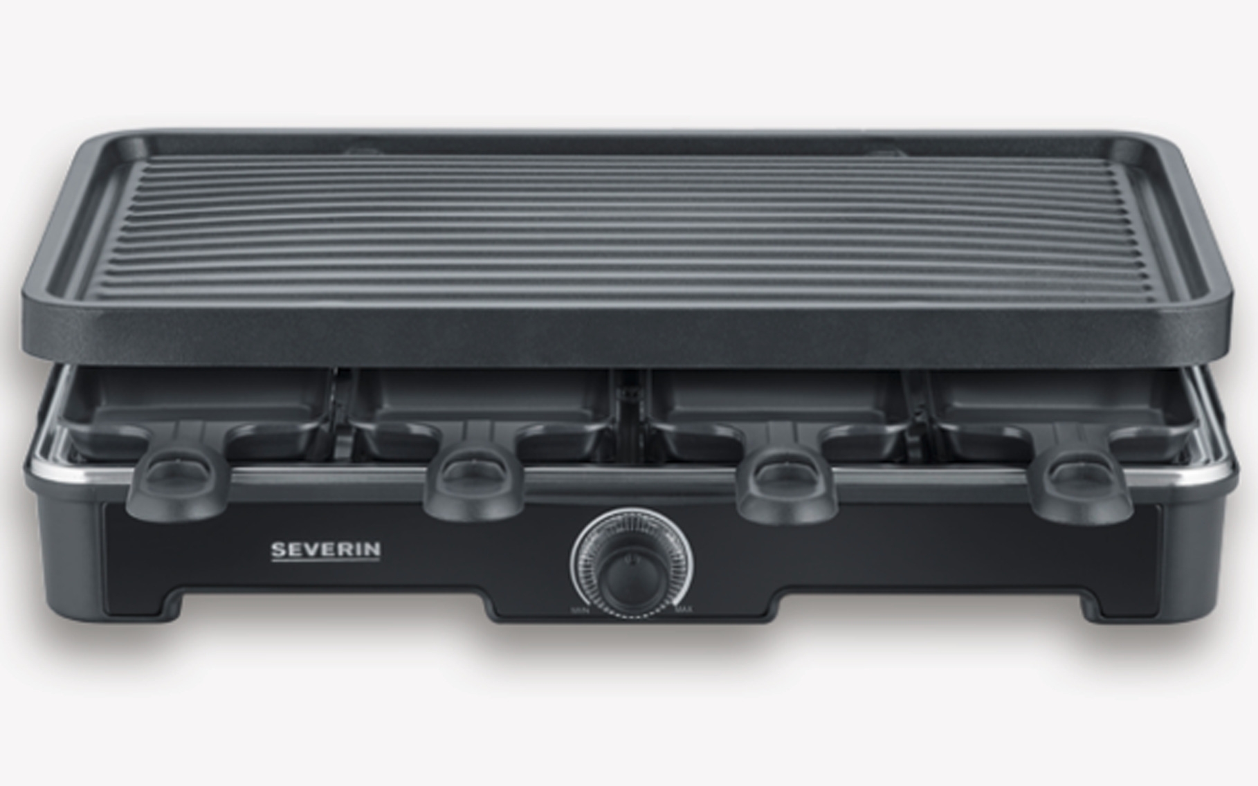 Severin RG 9670 Raclette Grill 1400 W schwarz für 8 Personen