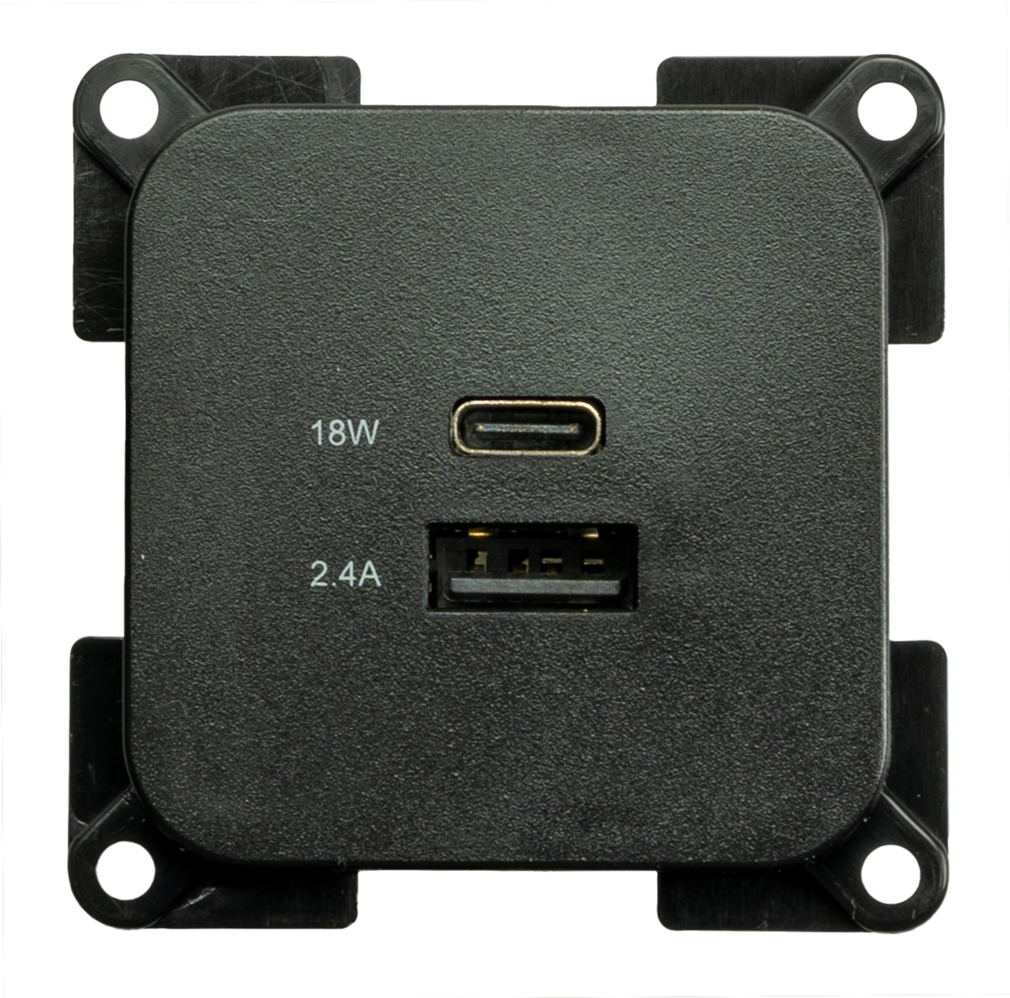 Haba Ladegerät Einbau Steckdose C-Line dual USB-A und USB-C 10-24 Volt