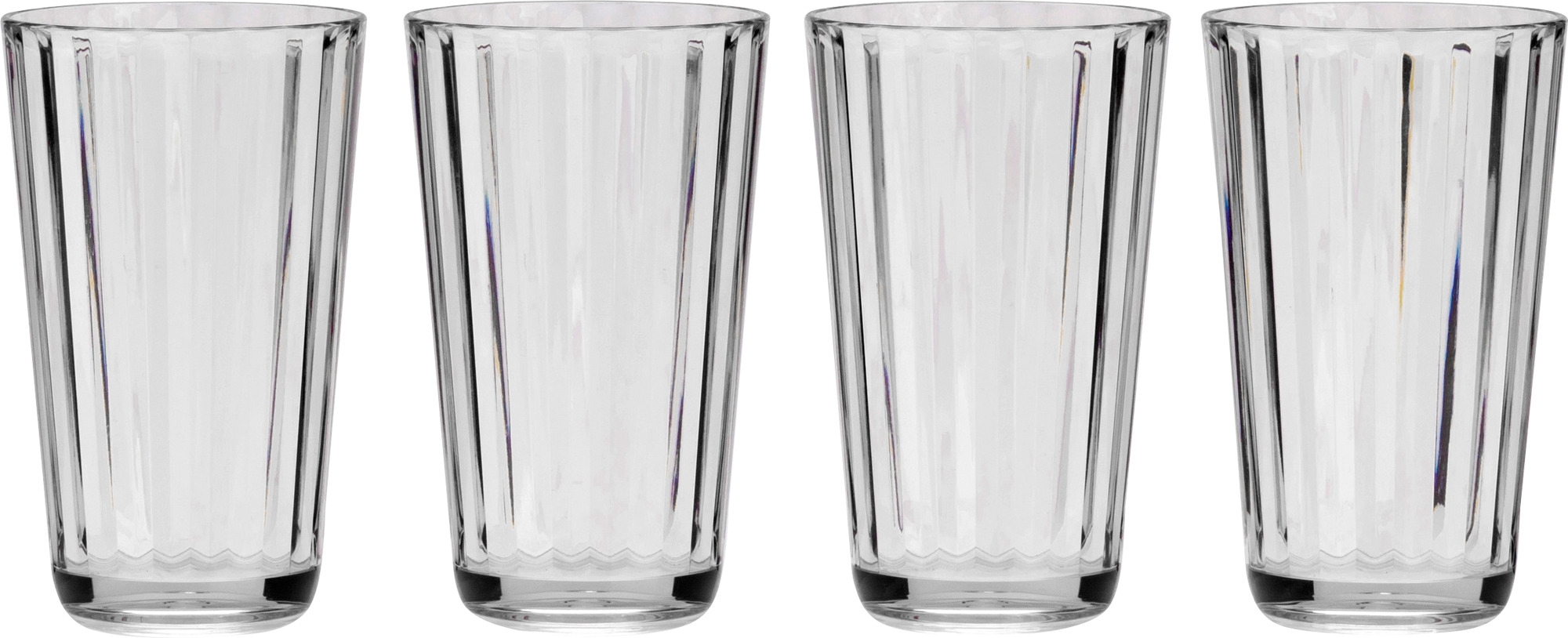Flamefield Crystal Line Tall Tumbler Becher 4 teilig  450 ml