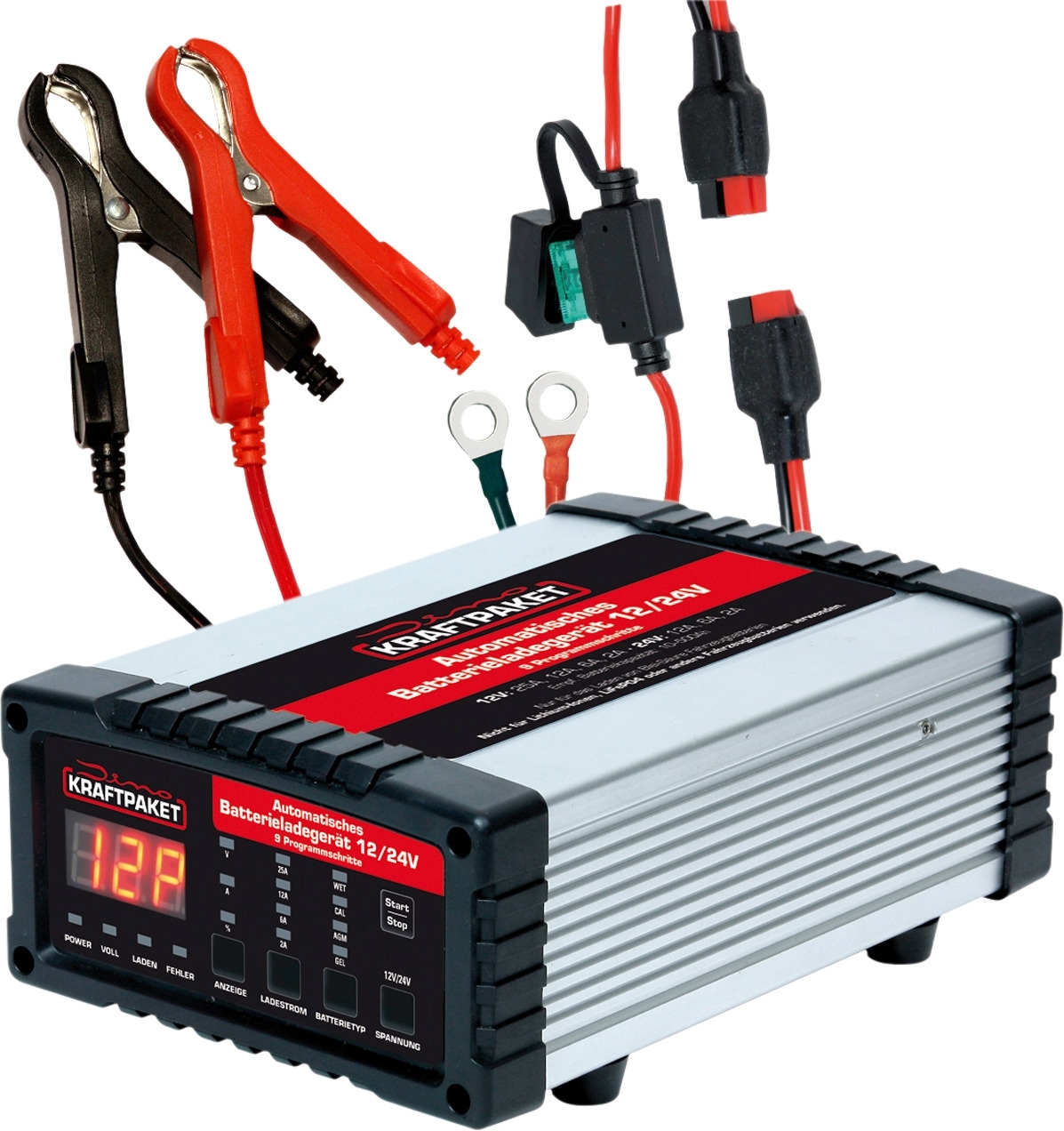 Dino KRAFTPAKET Batterieladegerät 12V/24V 25A