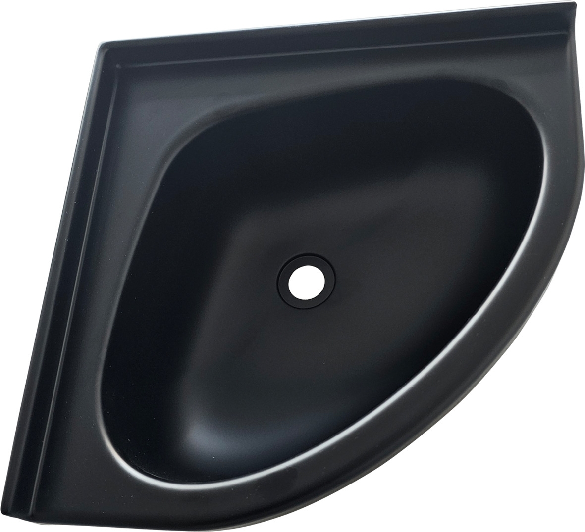 Comet Eckwaschbecken Mini Kunststoff Kantenlänge 345 mm mattschwarz