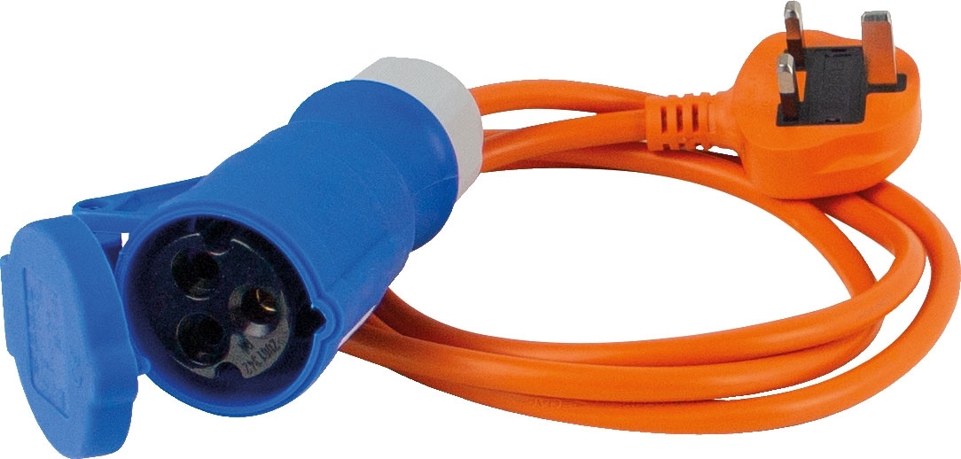 CEE-Adapterleitung GB-Stecker auf CEE-Kupplung 3-polig 1,5 m