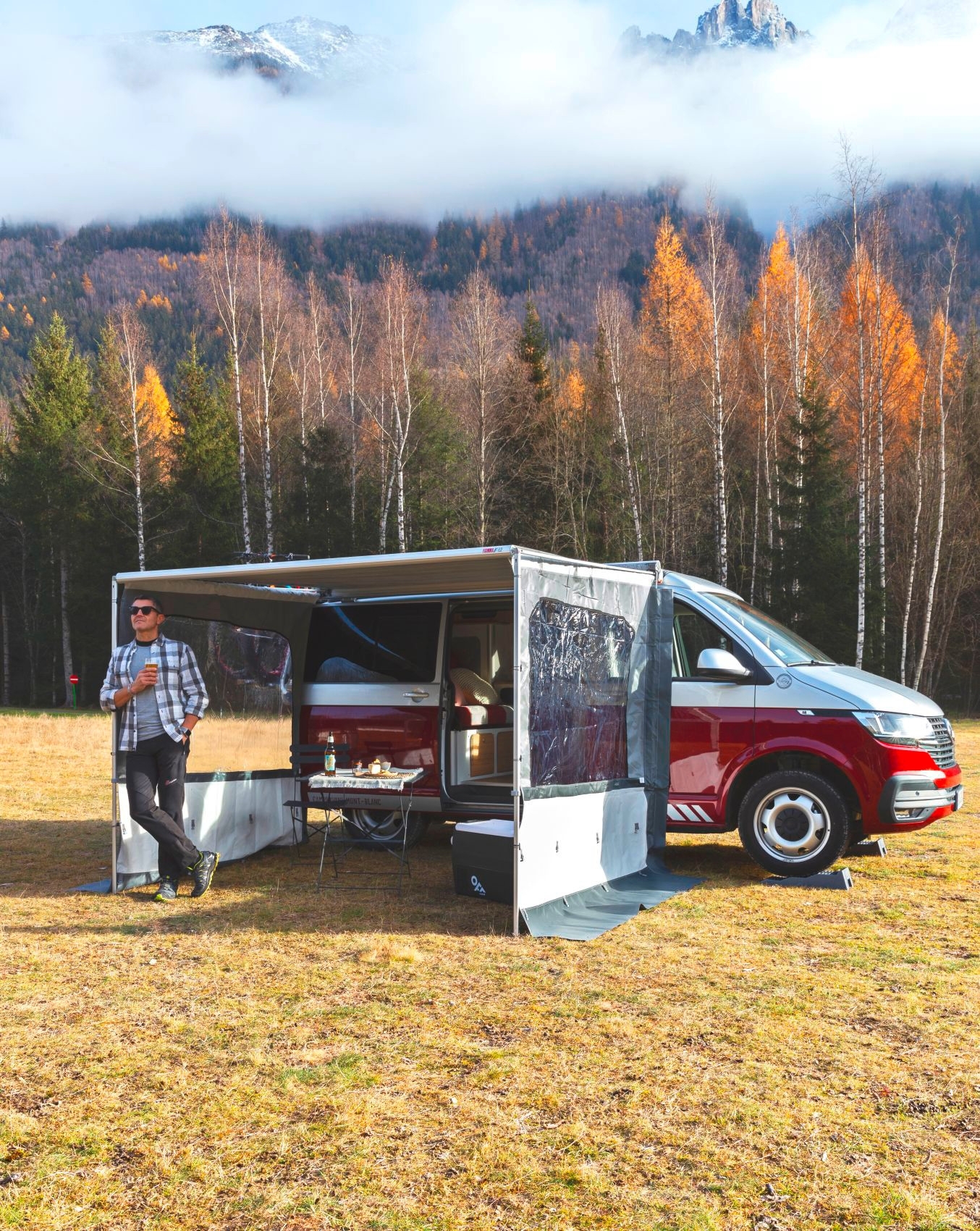 Fiamma Side W Pro Van Seitenwand für Fiamma F43 Van 270 cm Markise mit Auszug 225 cm