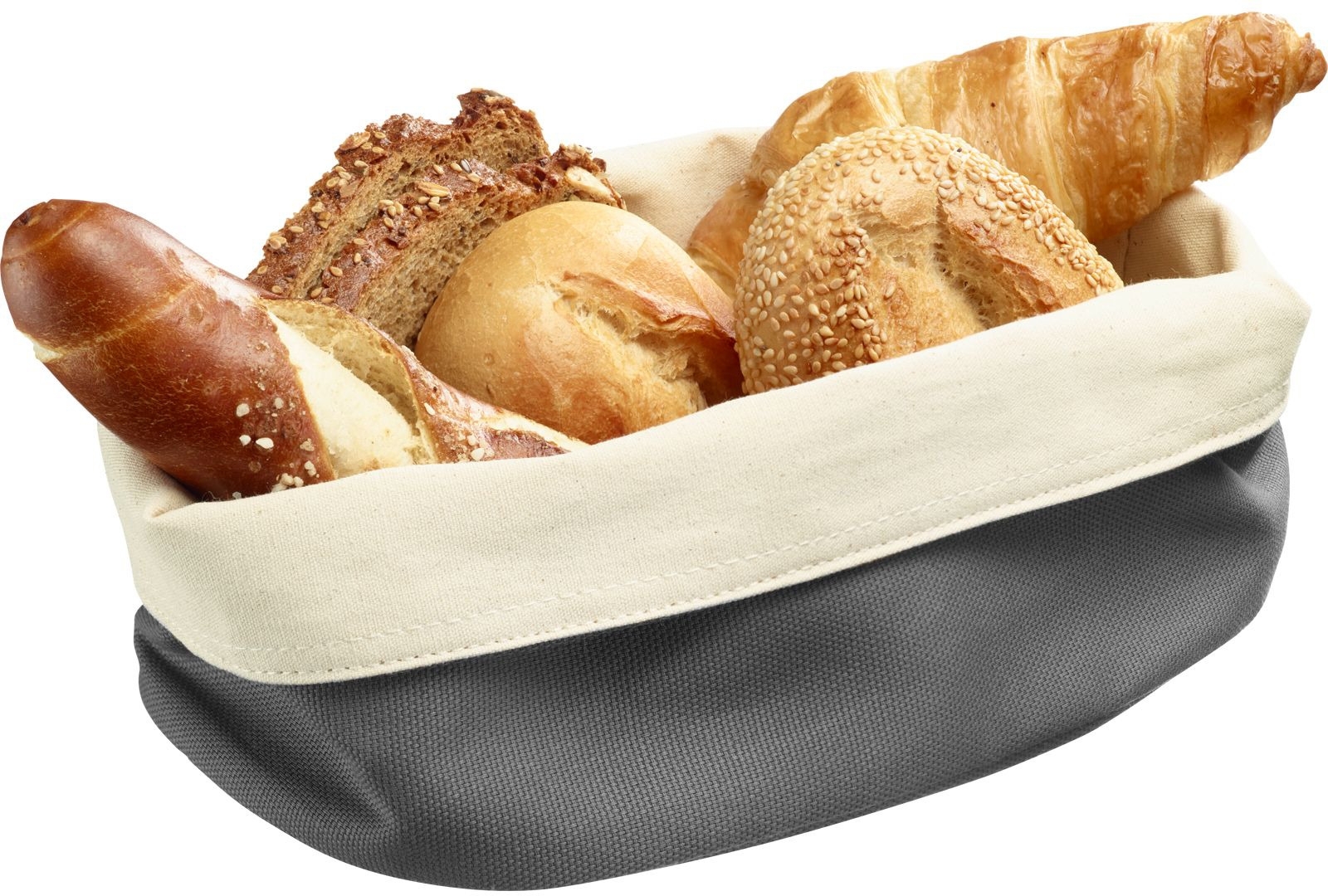 Westmark Brottasche Oval 25 x 18 x 12 cm anthrazit-beige