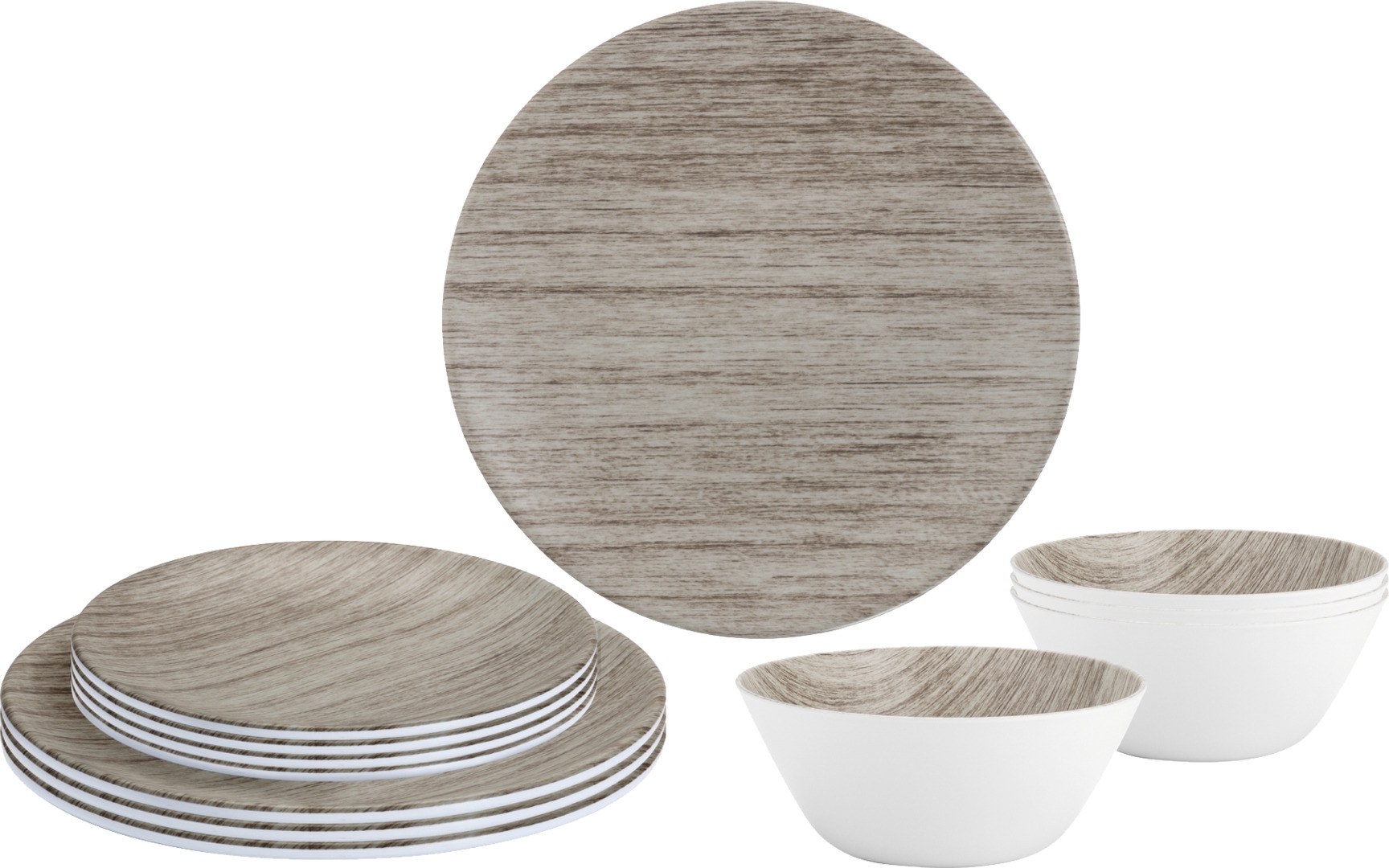Brunner Midday Geschirr-Set 12-tlg. sequoia für 4 Personen