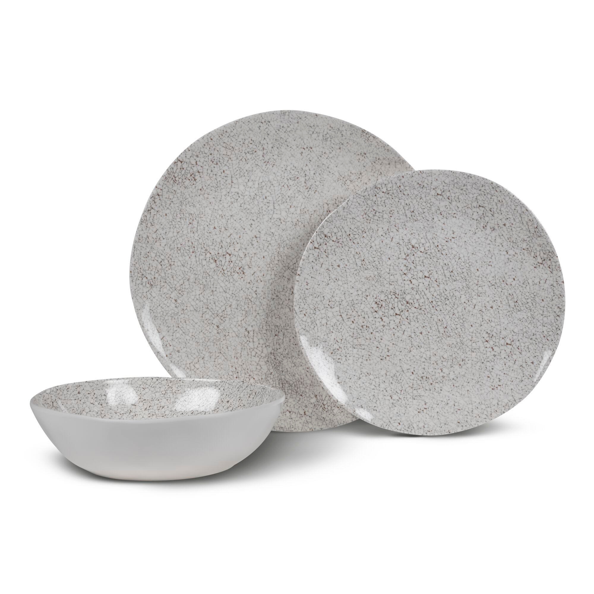 Kampa Natural Stone Melamin Geschirr-Set 12-teilig