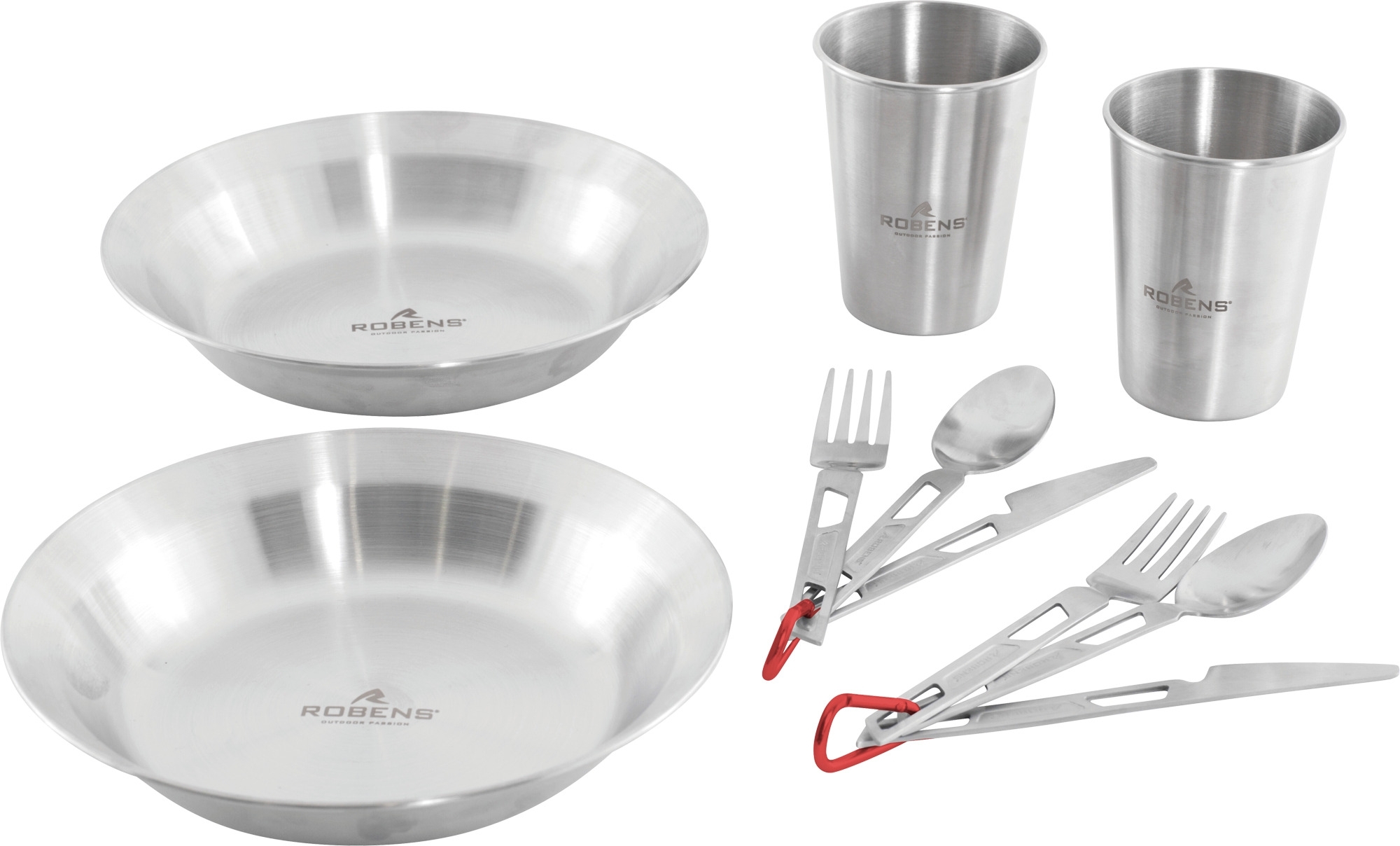 Robens Sierra Steel Meal Geschirr-Set 10-tlg. für 2 Personen