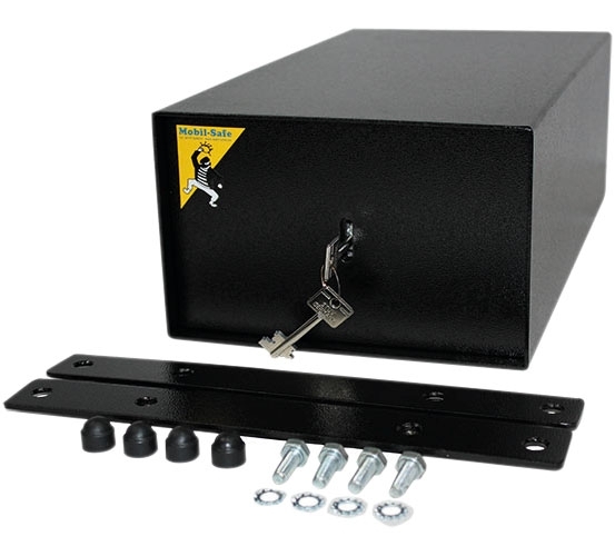 Mobil Safe Sitzsockelsafe mit Doppelbart-Sicherheitsschloss für Iveco Daily 40 x 22 x 14 cm