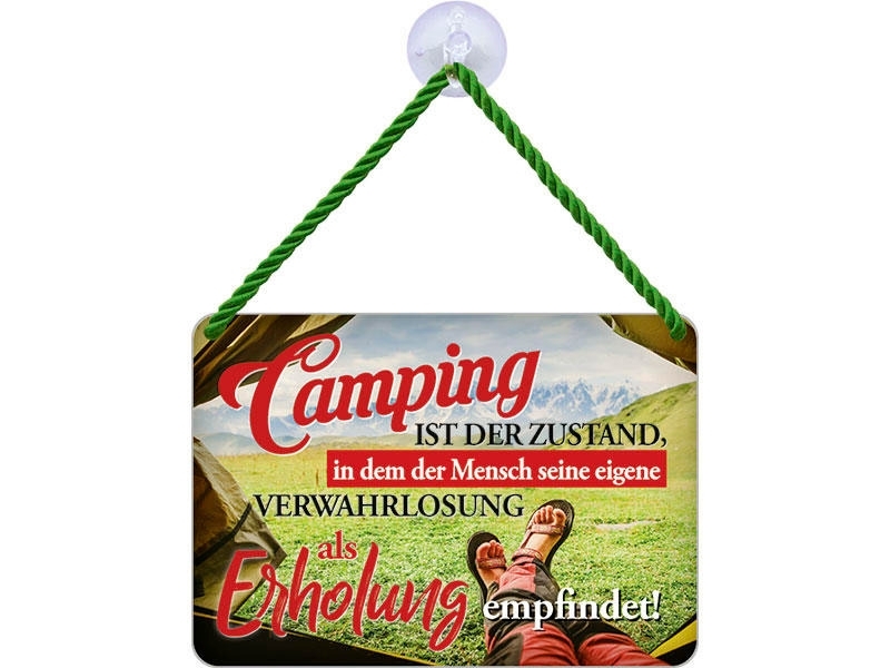 Blechschild Camping