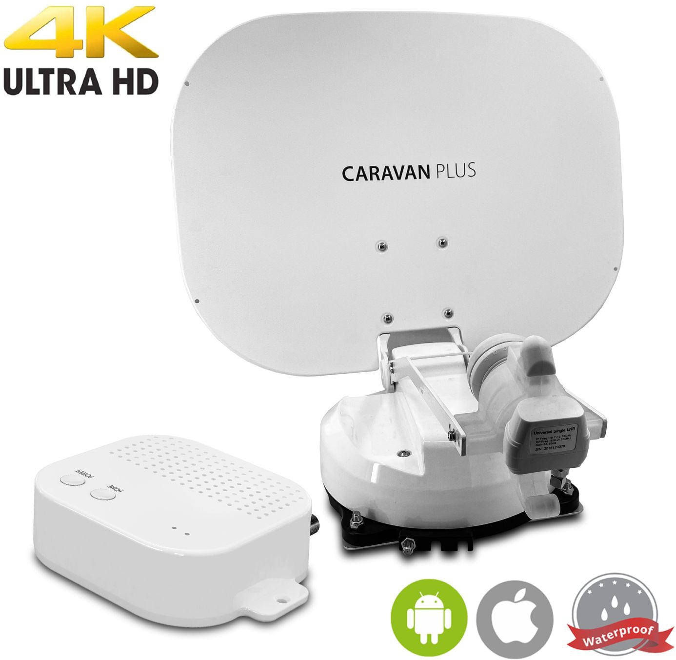 Selfsat Caravan Plus vollautomatische Satelliten Antenne mit Bluetooth Fernbedienung und iOS