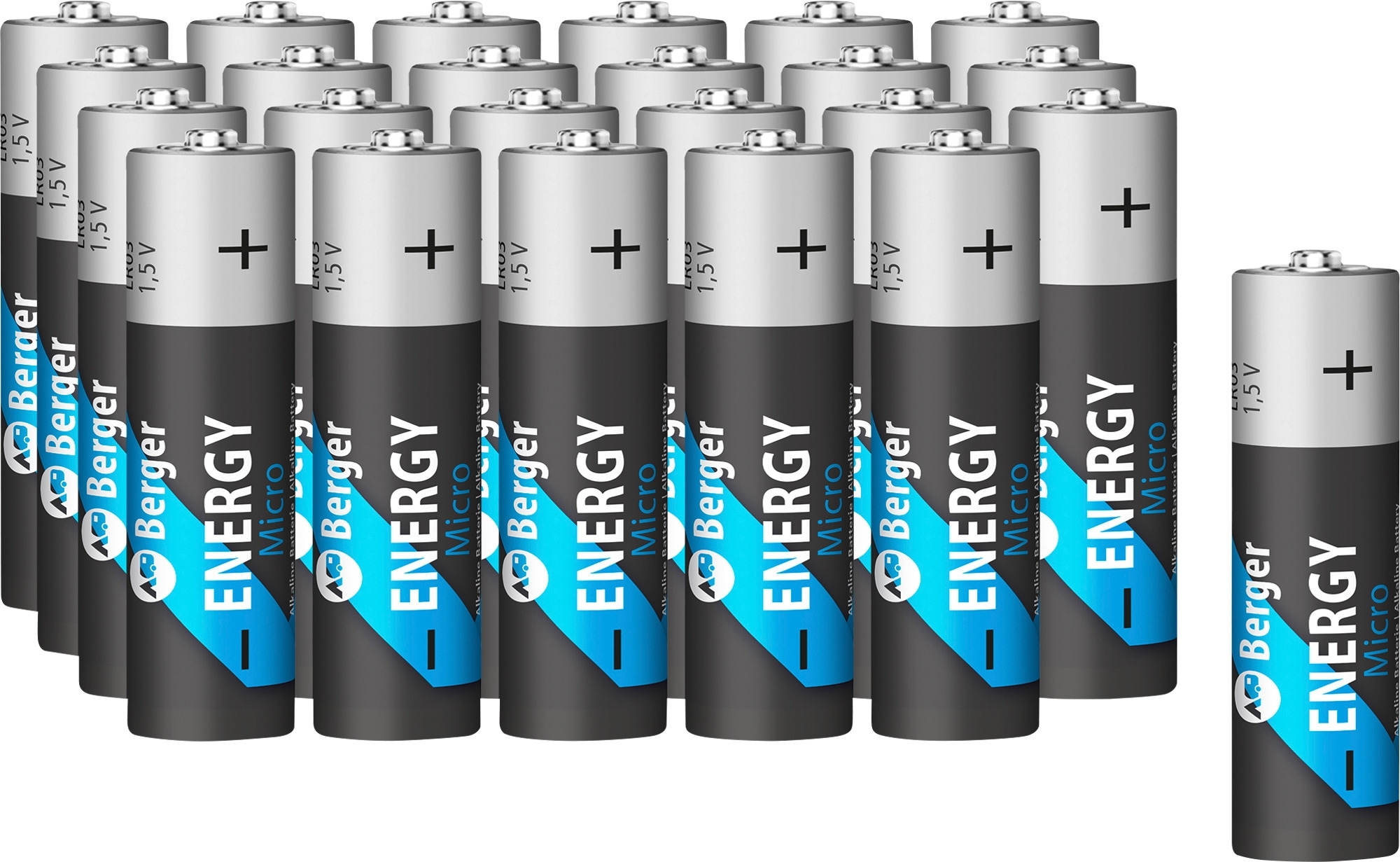 Berger Energy Micro (AAA) Alkaline Batterie LR03 24er Box