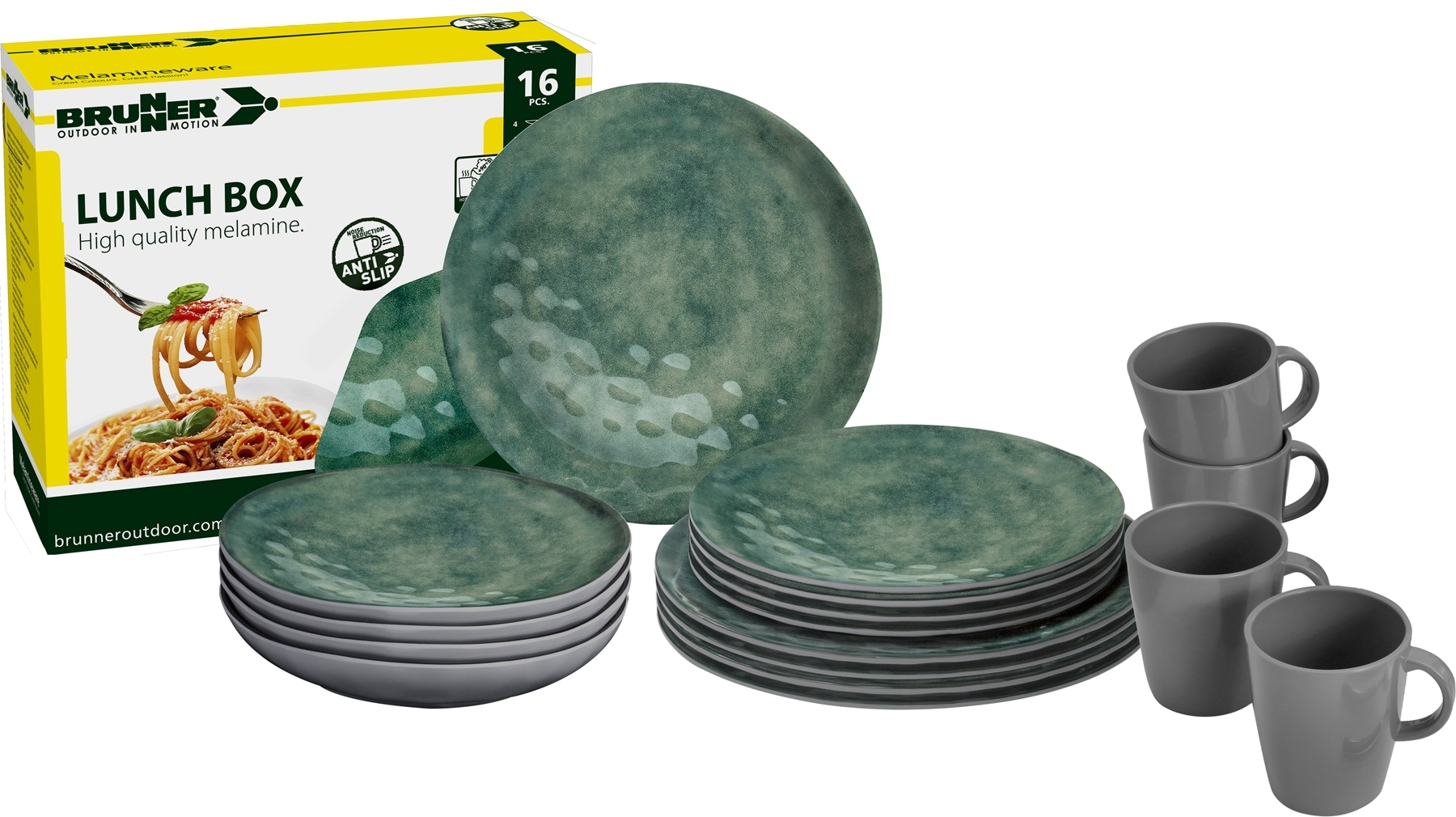 Brunner Lunch Box Geschirrset 16 teilig 4 Personen