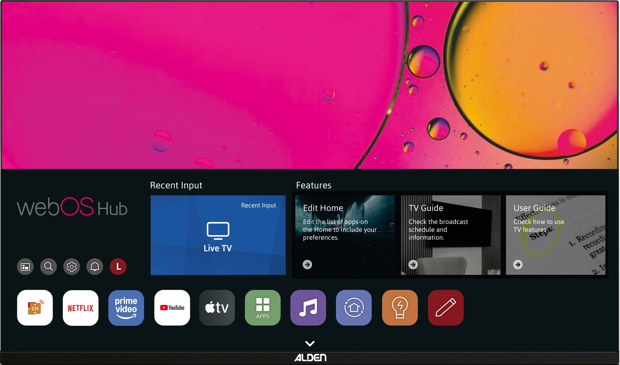 Alden Smartwide LED-TV Smart-TV mit WebOS / WLAN / Bluetooth