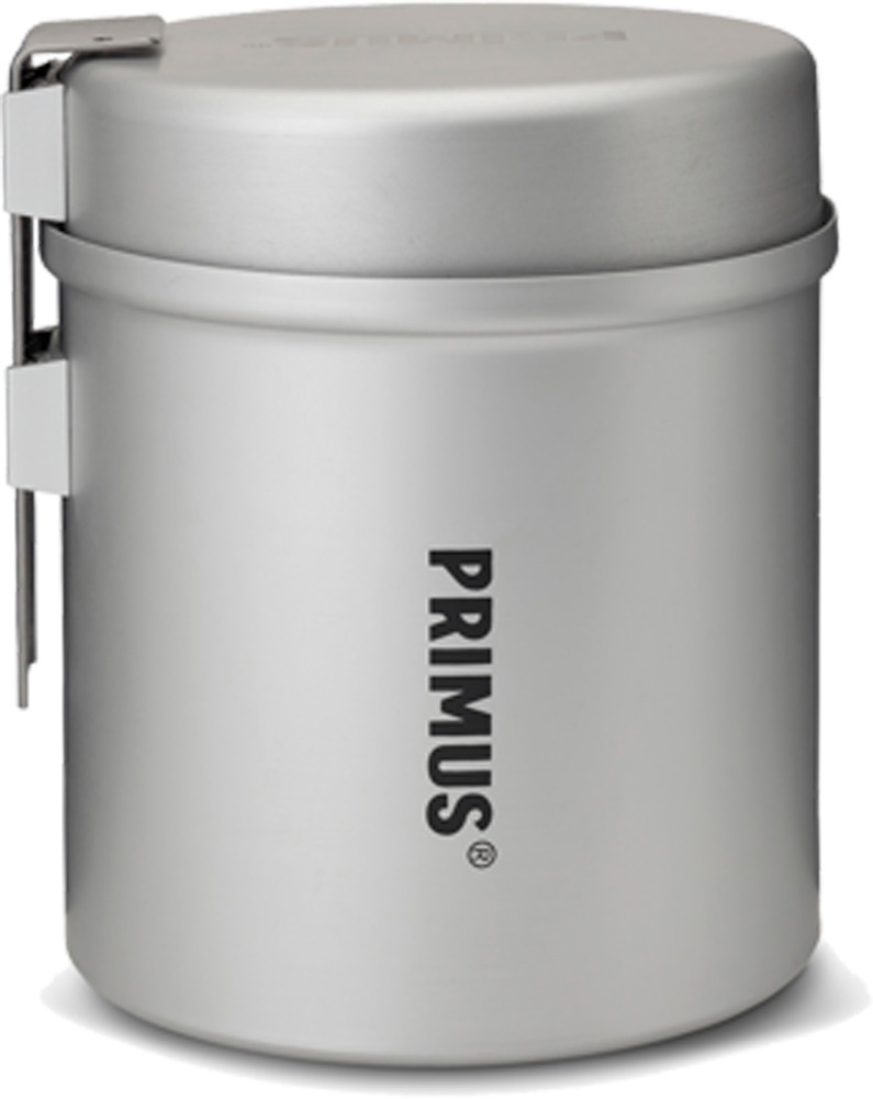 Primus Essential Trek Campingkochtopf aus Aluminium 1,0 Liter inklusive Pfanne/Deckel