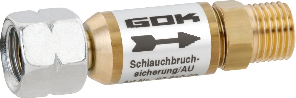 GOK Schlauchbruchsicherung Niederdruck SBS/AU G1/4LH UEM x G1/4LH-KN